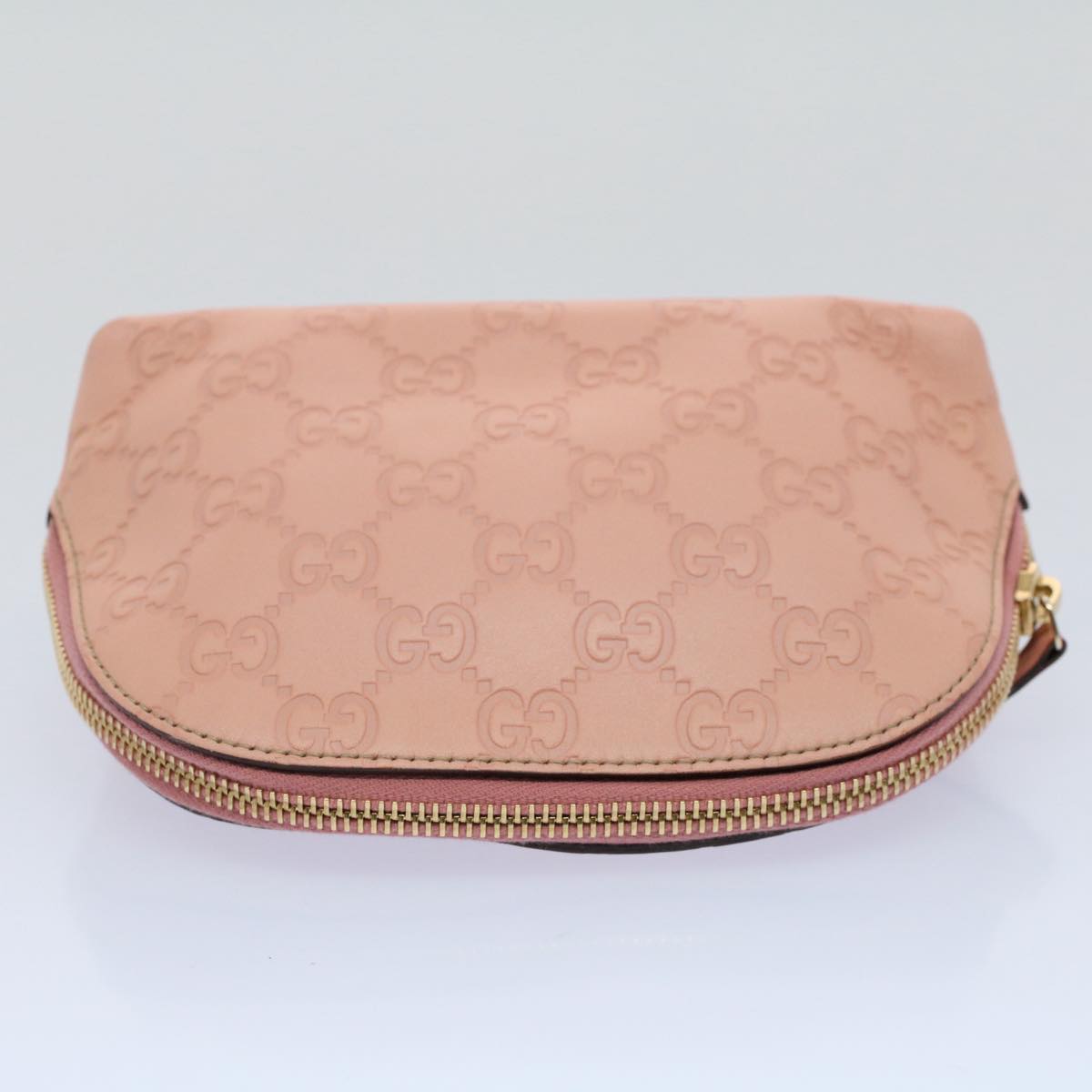 GUCCI GG Canvas Guccissima Pouch Pink 141810 Auth yk8636