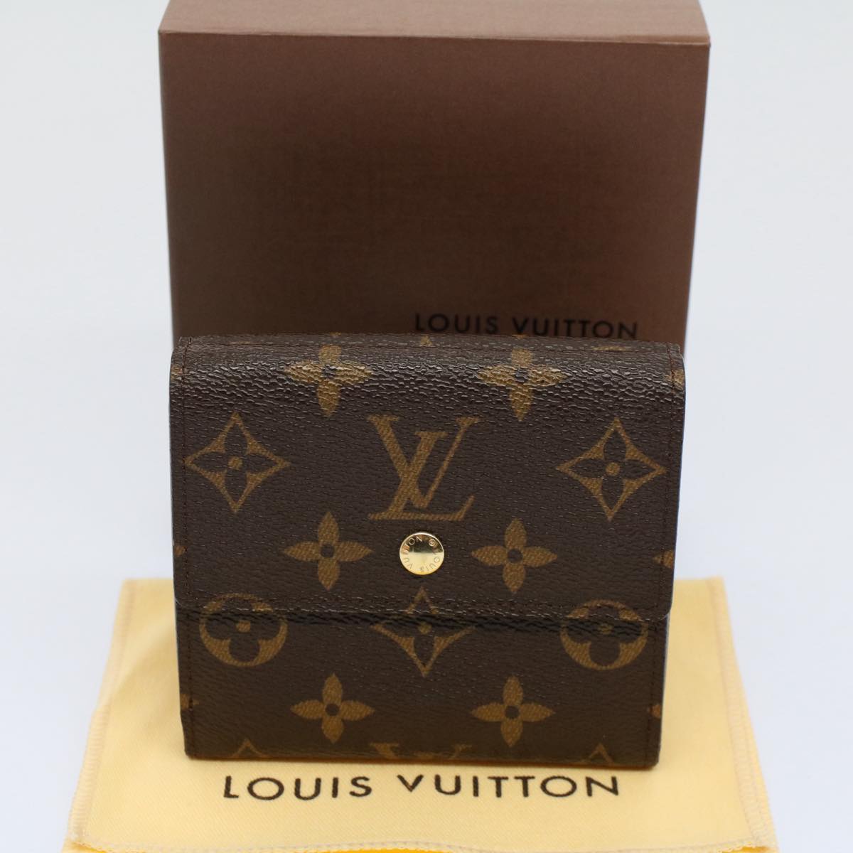 LOUIS VUITTON Monogram Porte Monnaie Bier Cartes Crdit Wallet M61652 Auth yk8662