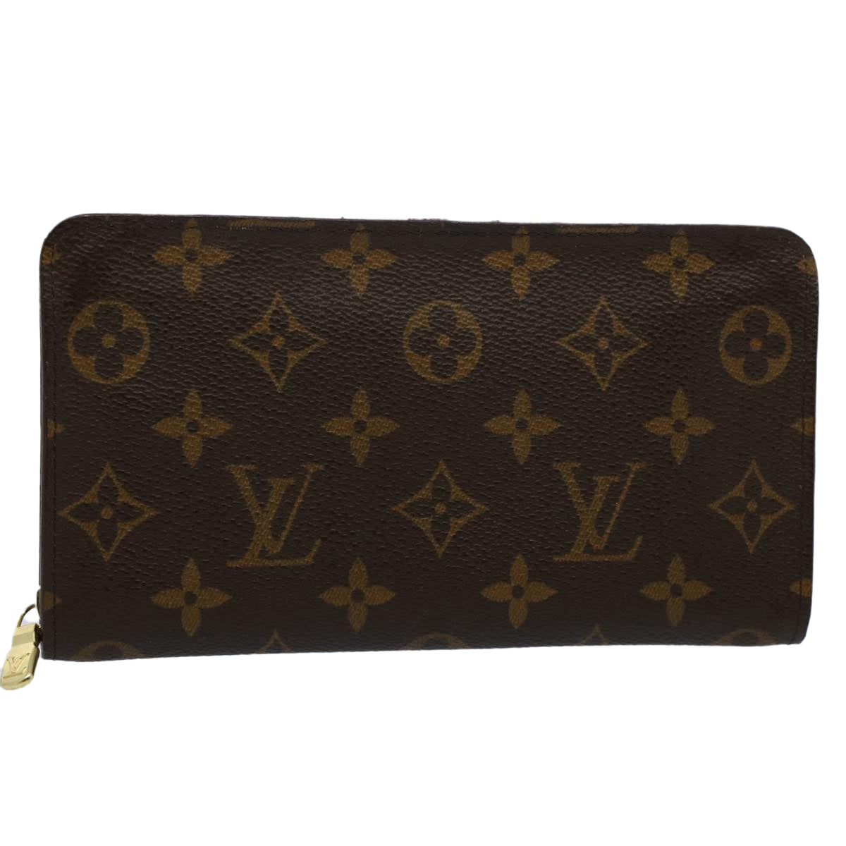 LOUIS VUITTON Monogram Porte Monnaie Zip Long Wallet M61727 LV Auth yk8672