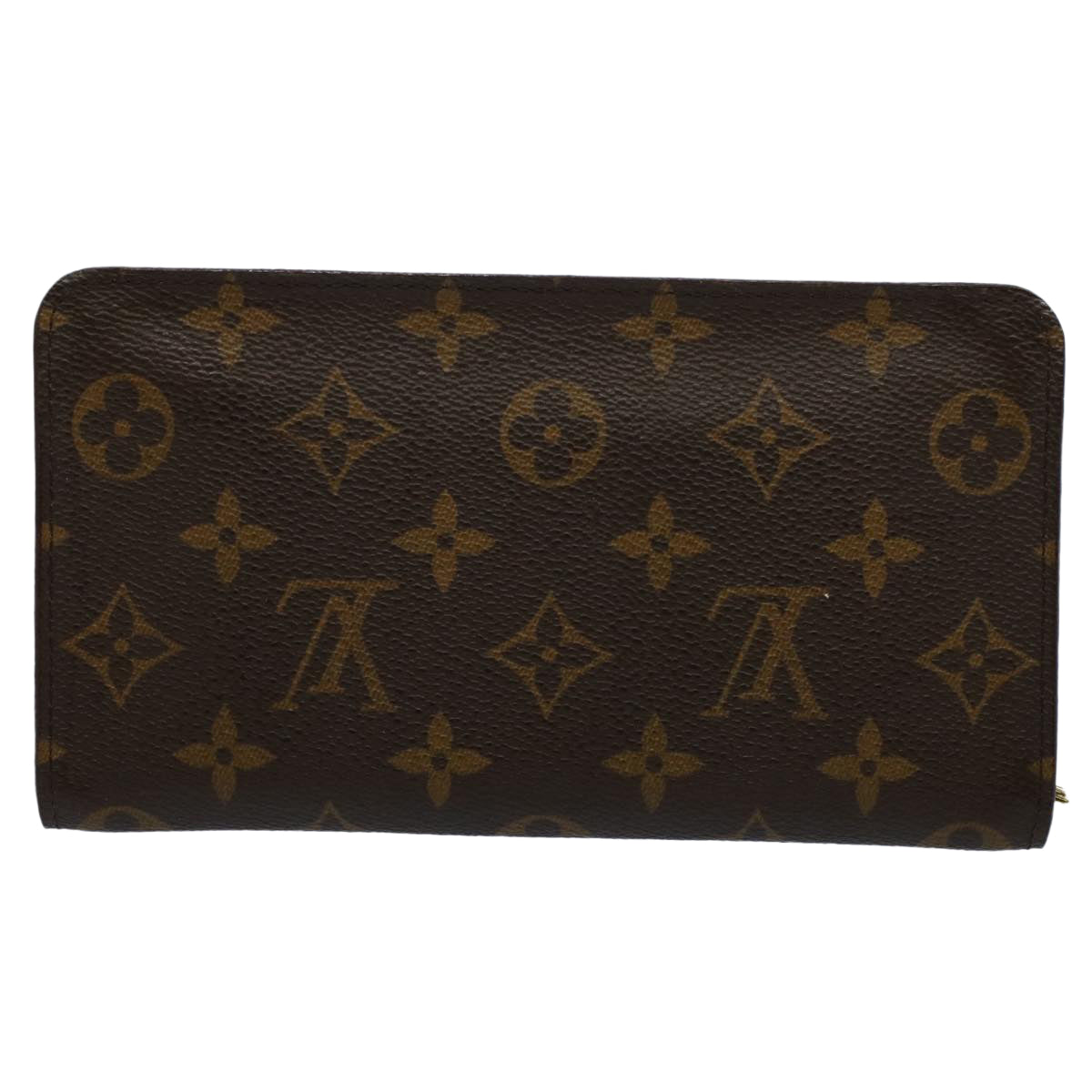 LOUIS VUITTON Monogram Porte Monnaie Zip Long Wallet M61727 LV Auth yk8672