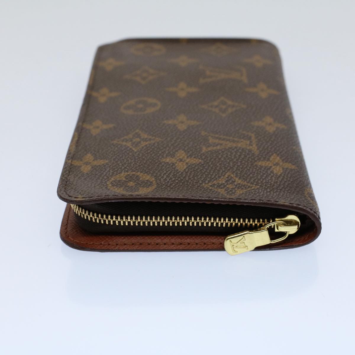 LOUIS VUITTON Monogram Porte Monnaie Zip Long Wallet M61727 LV Auth yk8672