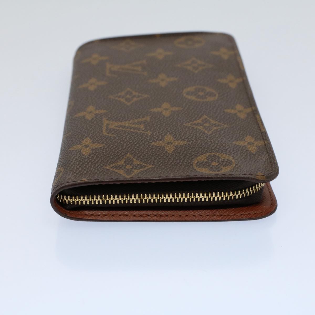 LOUIS VUITTON Monogram Porte Monnaie Zip Long Wallet M61727 LV Auth yk8672