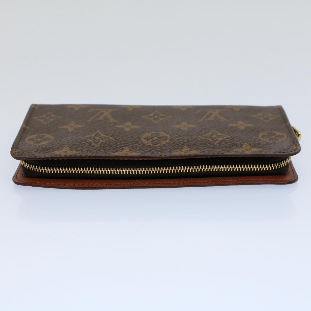 LOUIS VUITTON Monogram Porte Monnaie Zip Long Wallet M61727 LV Auth yk8672