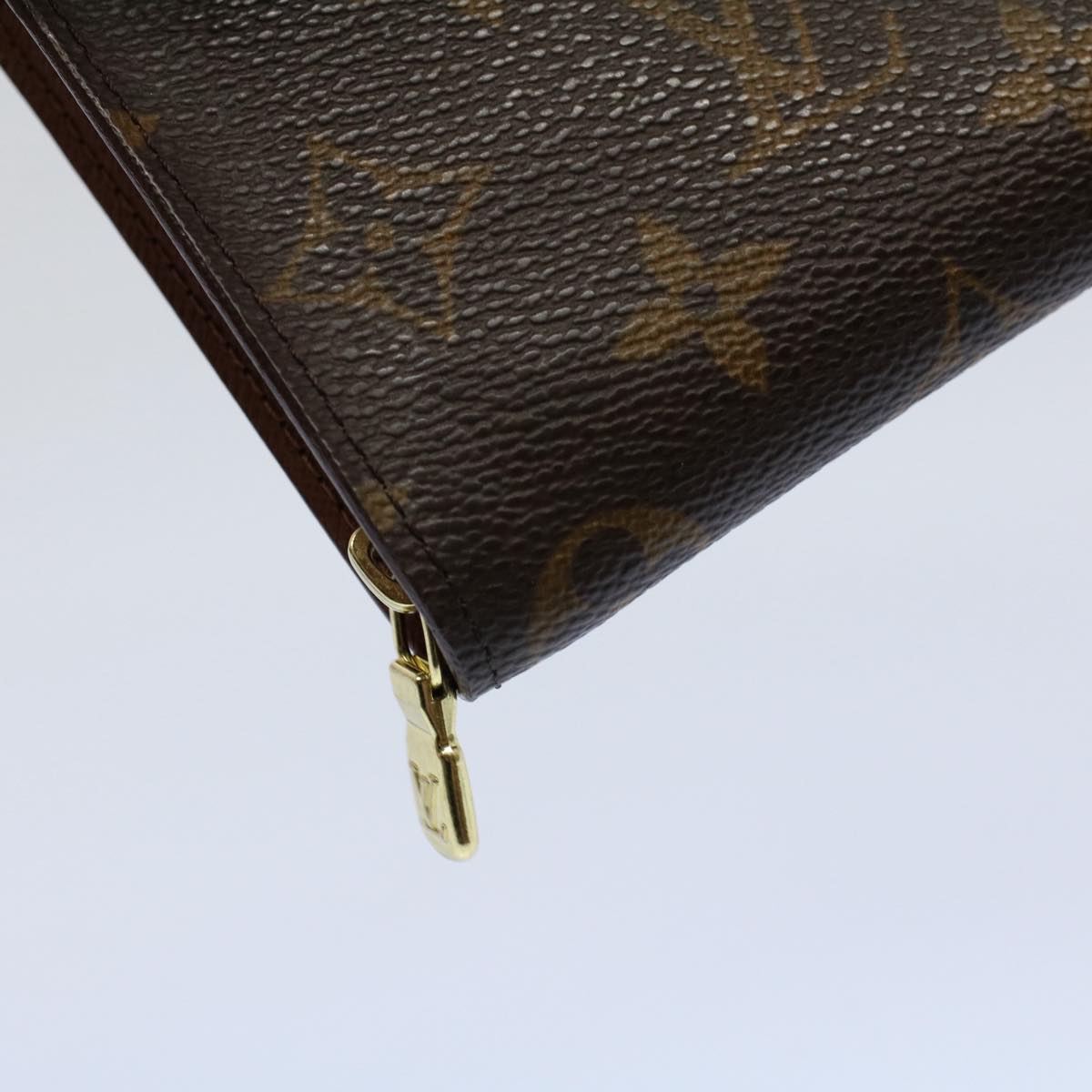 LOUIS VUITTON Monogram Porte Monnaie Zip Long Wallet M61727 LV Auth yk8672