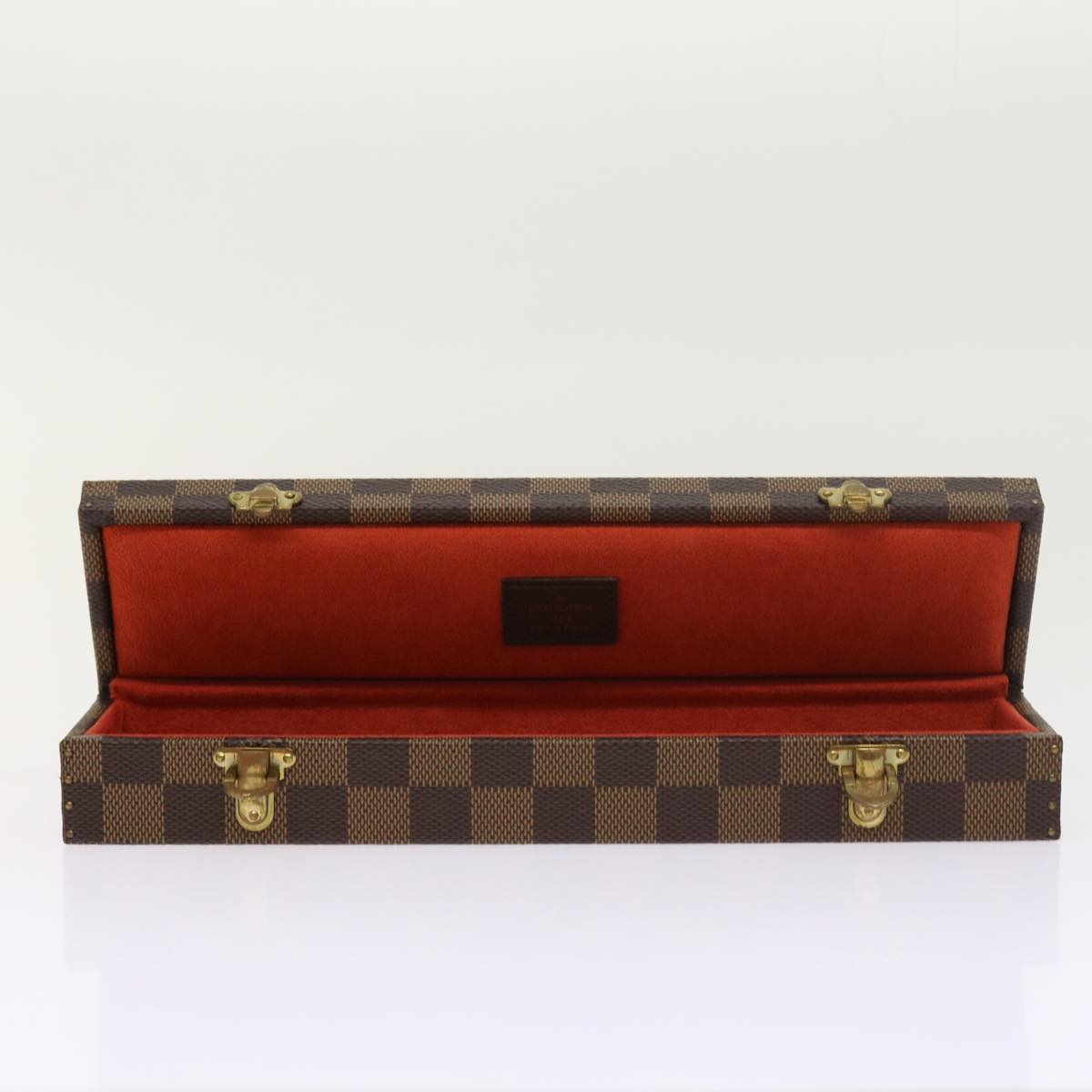 LOUIS VUITTON Damier Ebene Watch Case Trunk LV Auth yk8757SV