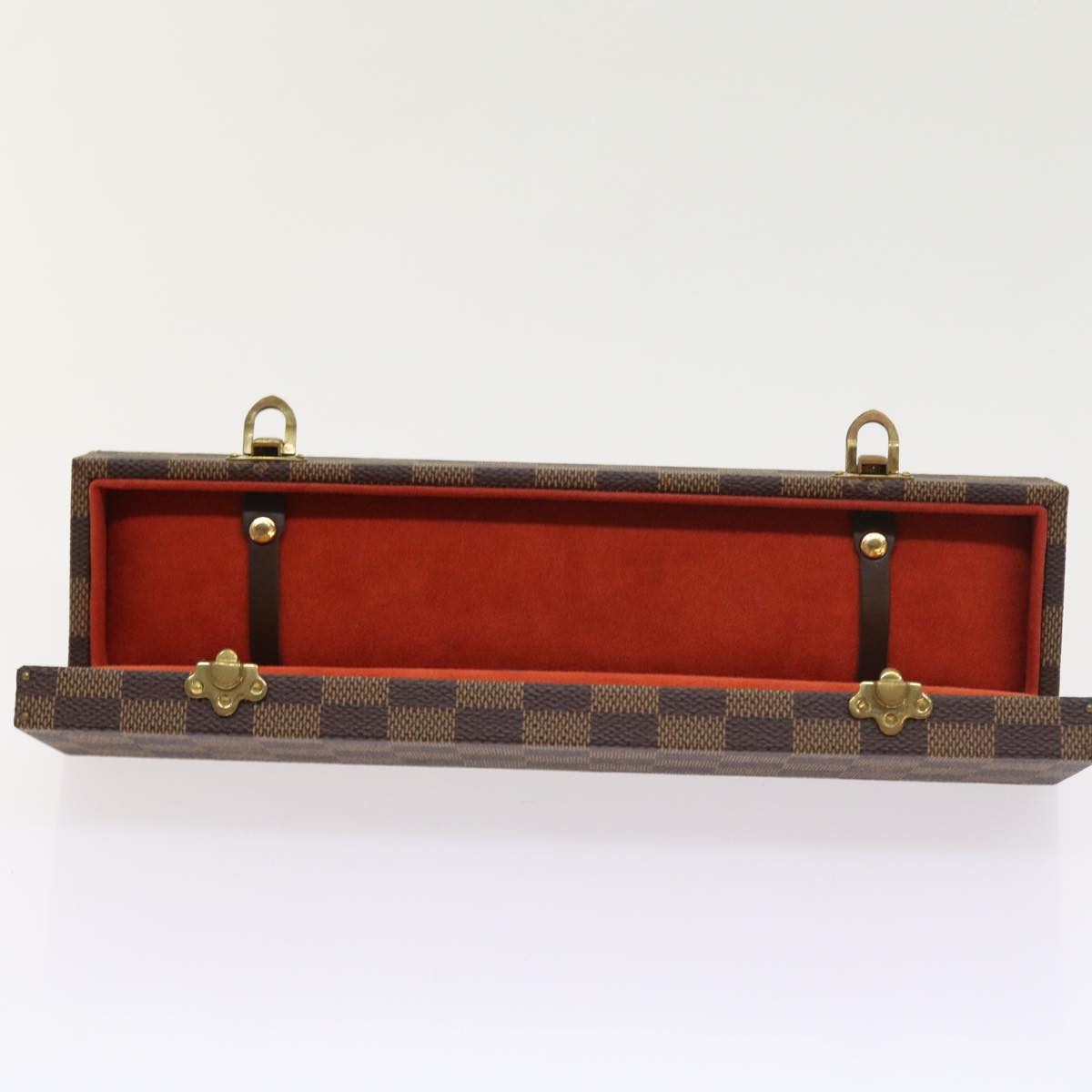 LOUIS VUITTON Damier Ebene Watch Case Trunk LV Auth yk8757SV