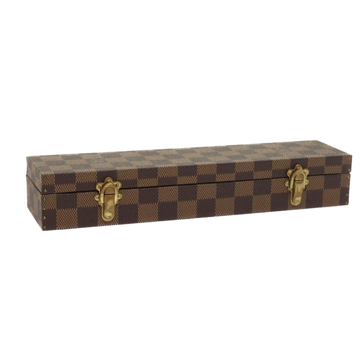 LOUIS VUITTON Damier Ebene Watch Case Trunk LV Auth yk8757SV