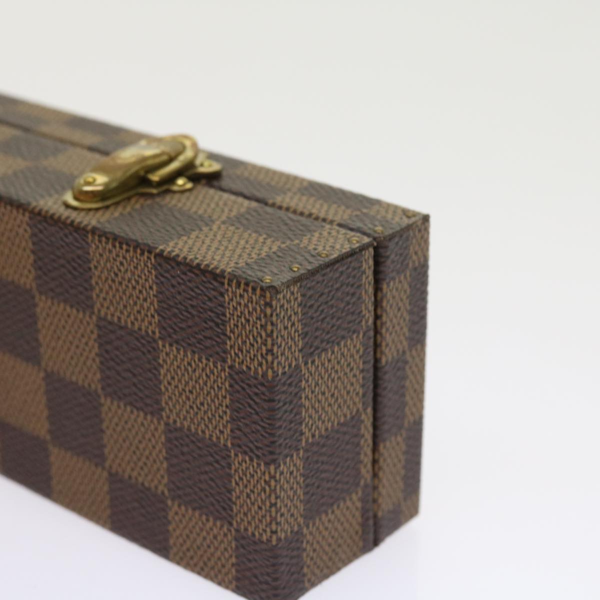 LOUIS VUITTON Damier Ebene Watch Case Trunk LV Auth yk8757SV