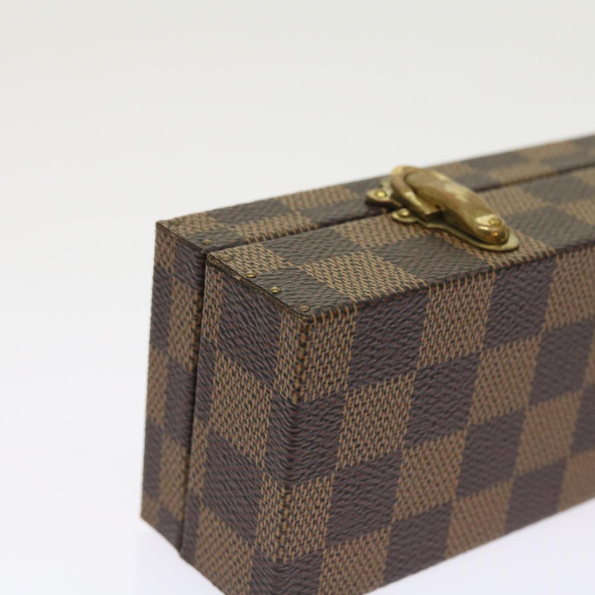 LOUIS VUITTON Damier Ebene Watch Case Trunk LV Auth yk8757SV
