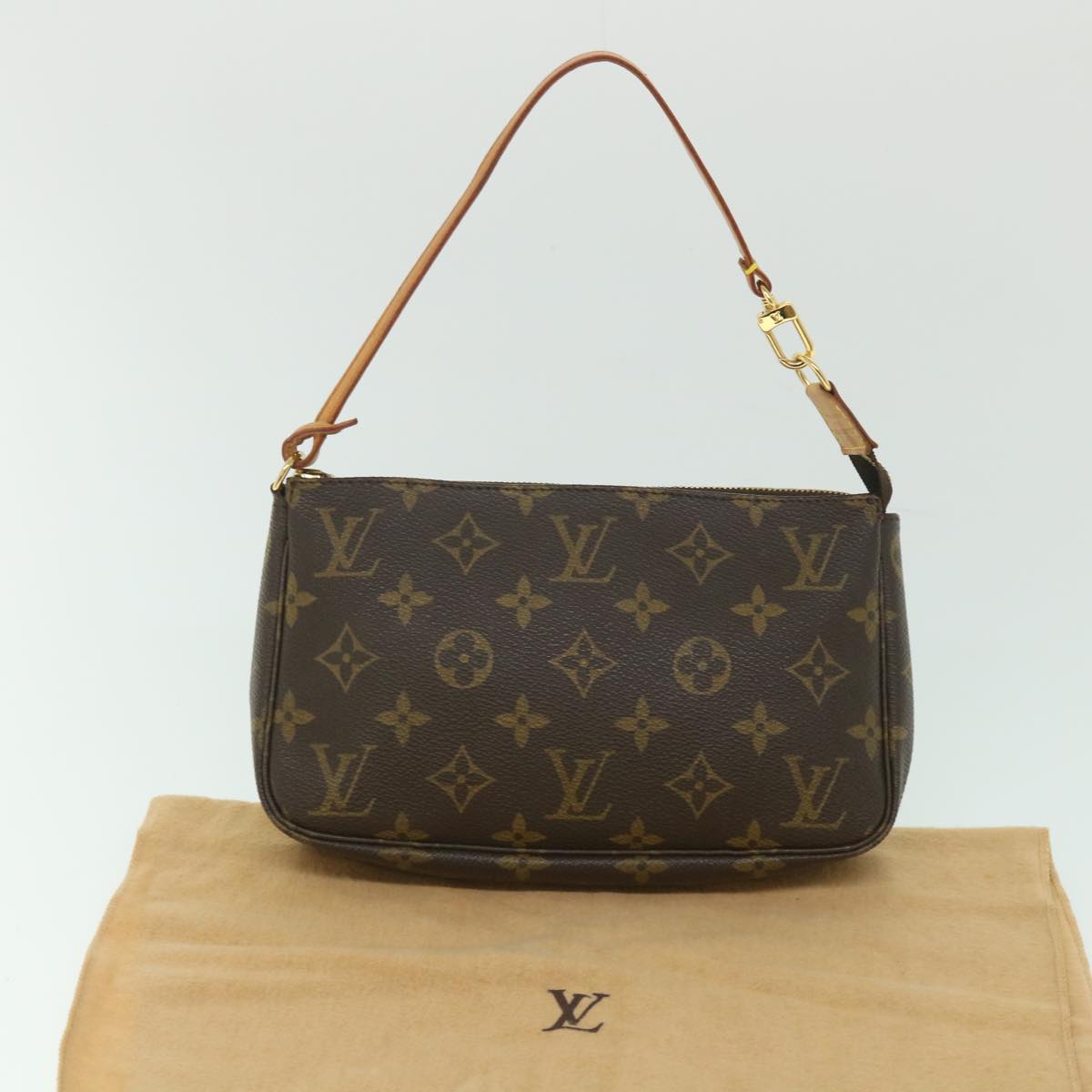 LOUIS VUITTON Monogram Pochette Accessoires Pouch M51980 LV Auth yk8851