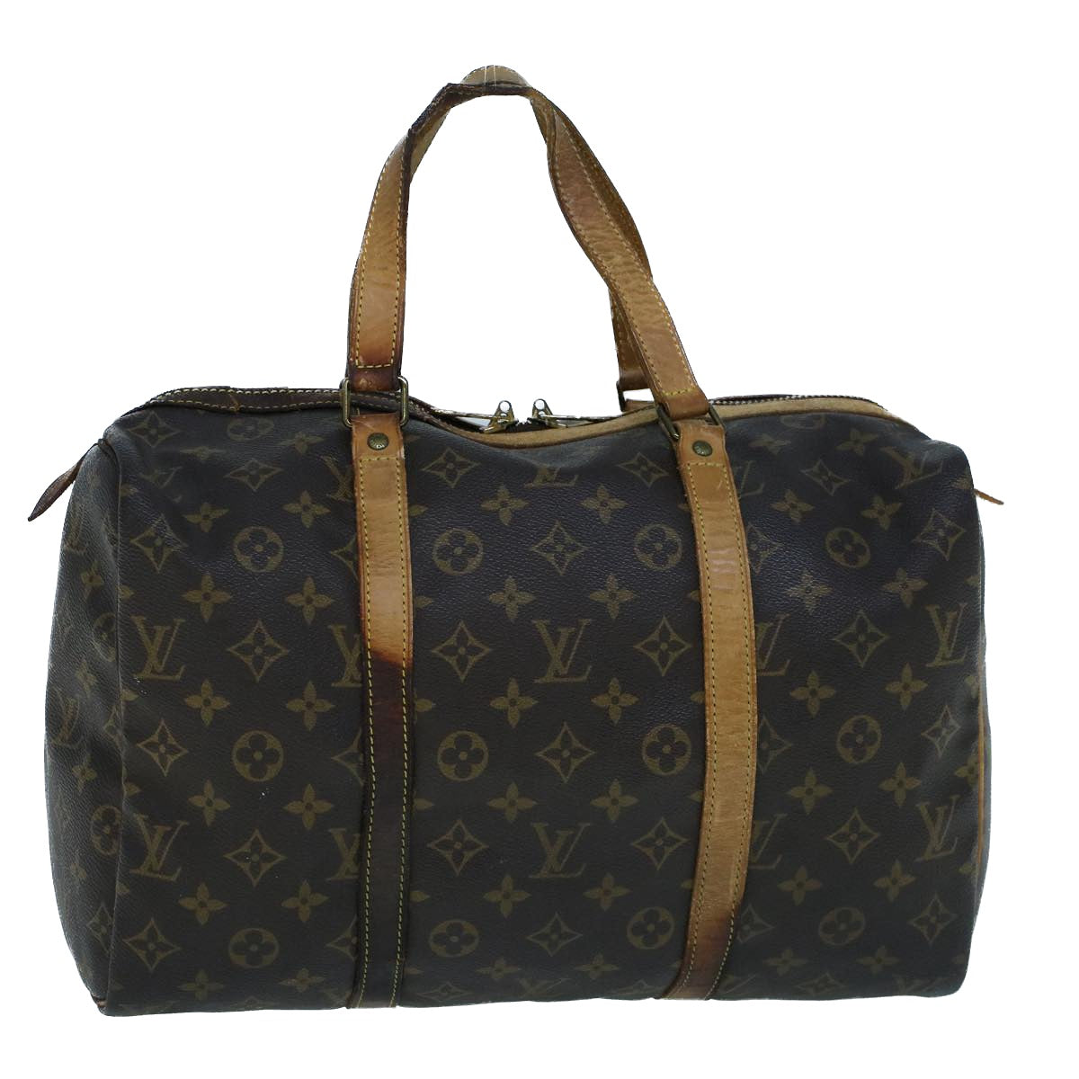 LOUIS VUITTON Monogram Sac Souple 35 Boston Bag M41626 LV Auth yk9055