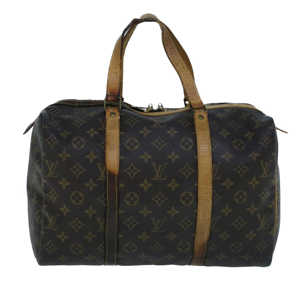 LOUIS VUITTON Monogram Sac Souple 35 Boston Bag M41626 LV Auth yk9055