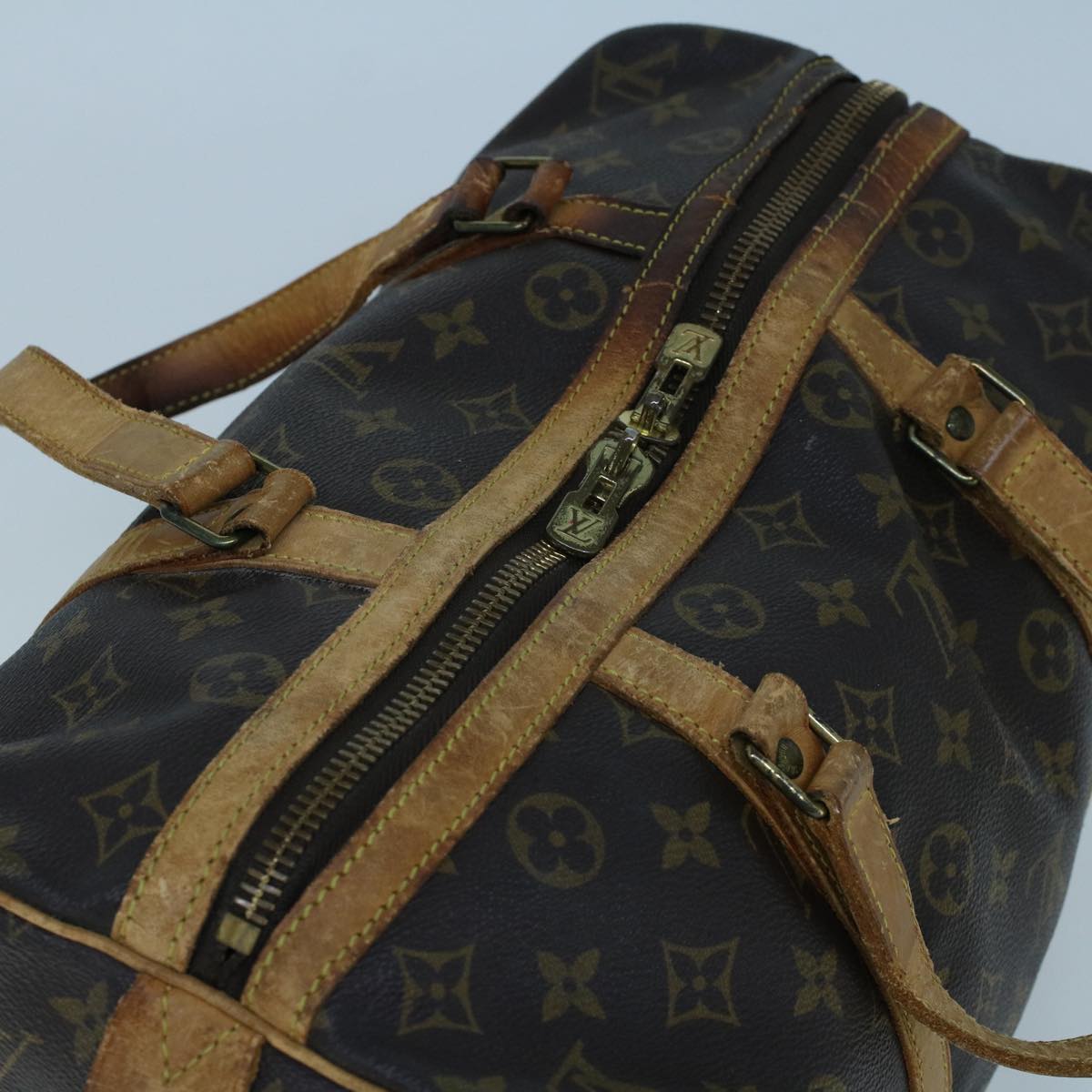 LOUIS VUITTON Monogram Sac Souple 35 Boston Bag M41626 LV Auth yk9055