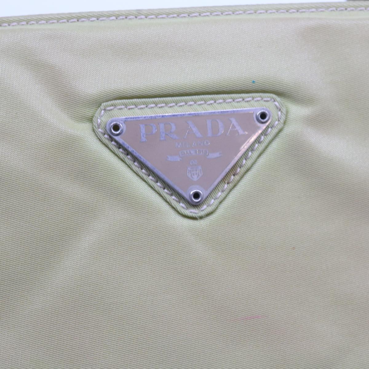 PRADA Hand Bag Nylon Beige Auth yk9308