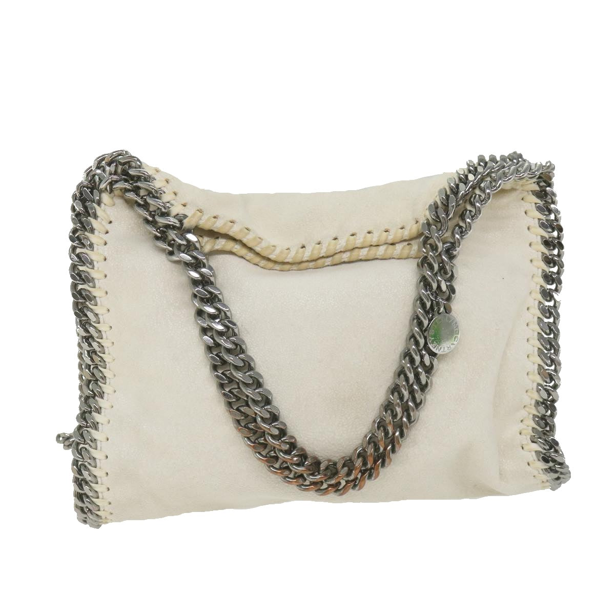 Stella MacCartney Falabella Shaggy deer Tote Bag Suede 2way White Auth yk9391