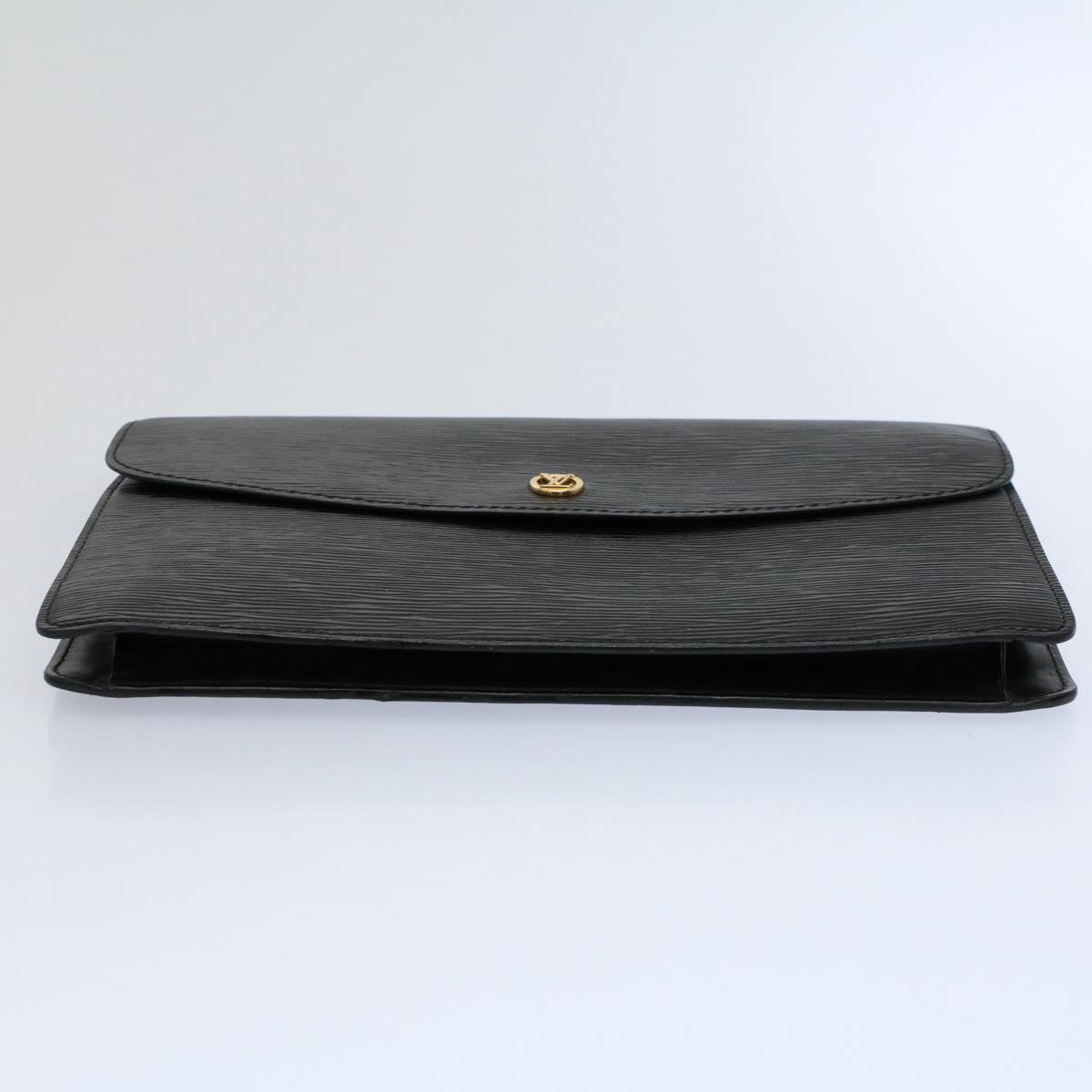 LOUIS VUITTON Epi Montaigne 27 Clutch Bag Black M52652 LV Auth yk9459