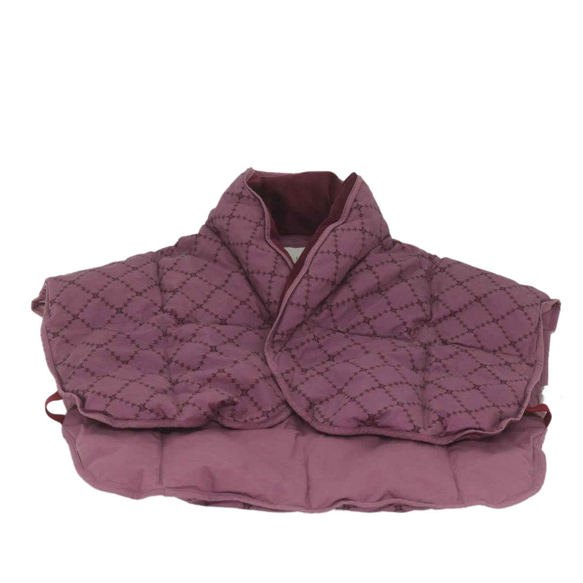 CELINE Macadam Canvas Down vest Jacket cotton polyester Purple Auth yk9471