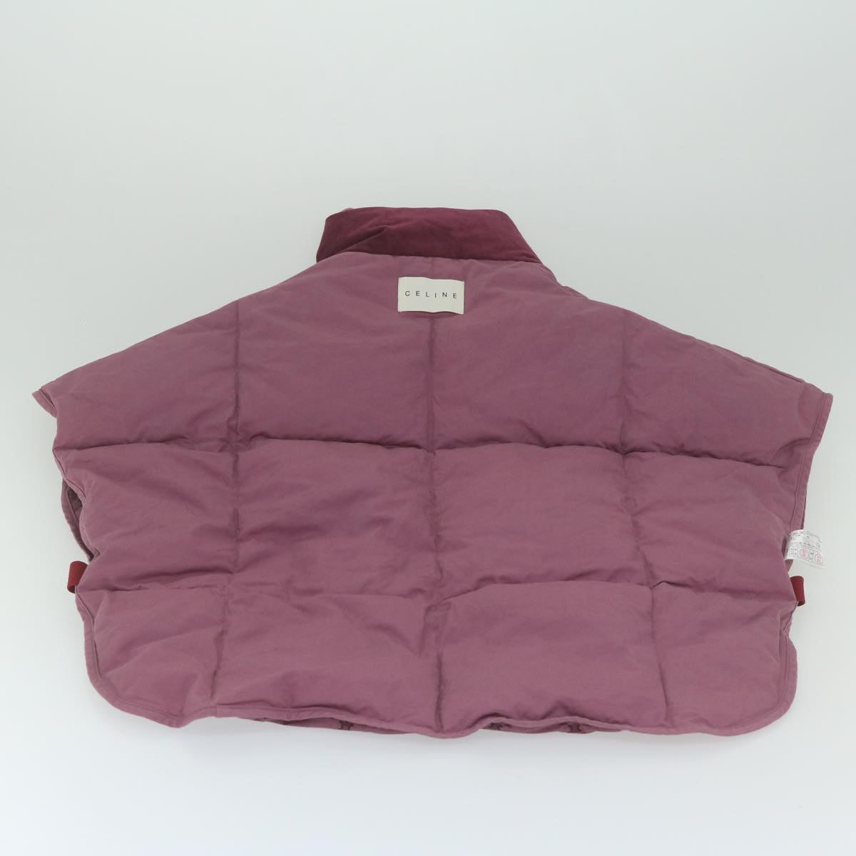 CELINE Macadam Canvas Down vest Jacket cotton polyester Purple Auth yk9471