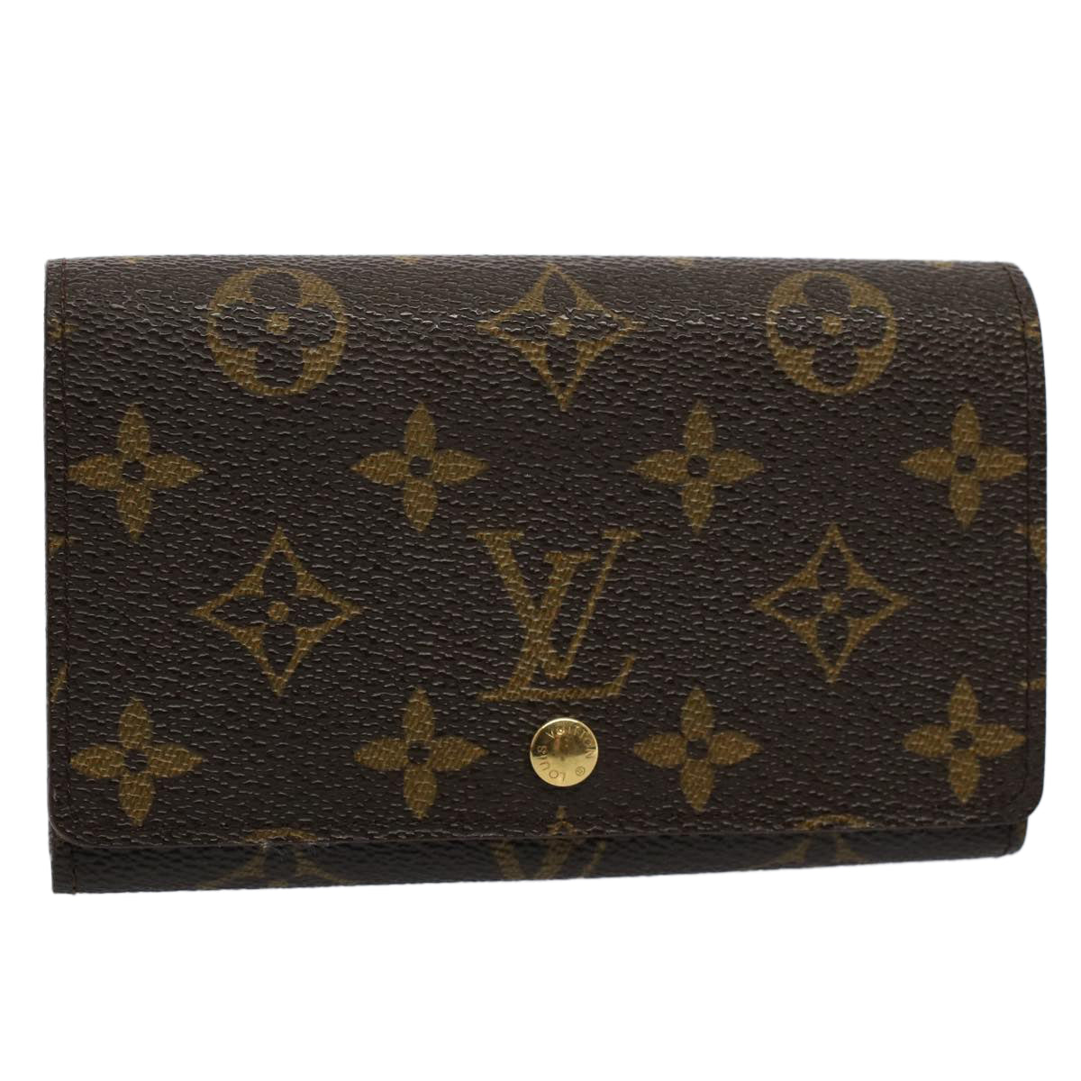 LOUIS VUITTON Monogram Porte Monnaie Billets Tresor Wallet M61730 LV Auth yk9479