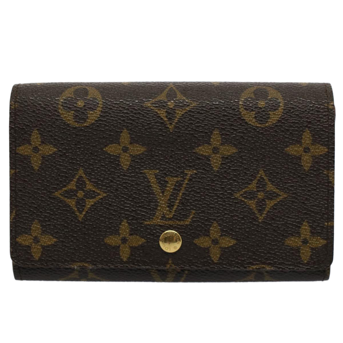 LOUIS VUITTON Monogram Porte Monnaie Billets Tresor Wallet M61730 LV Auth yk9479