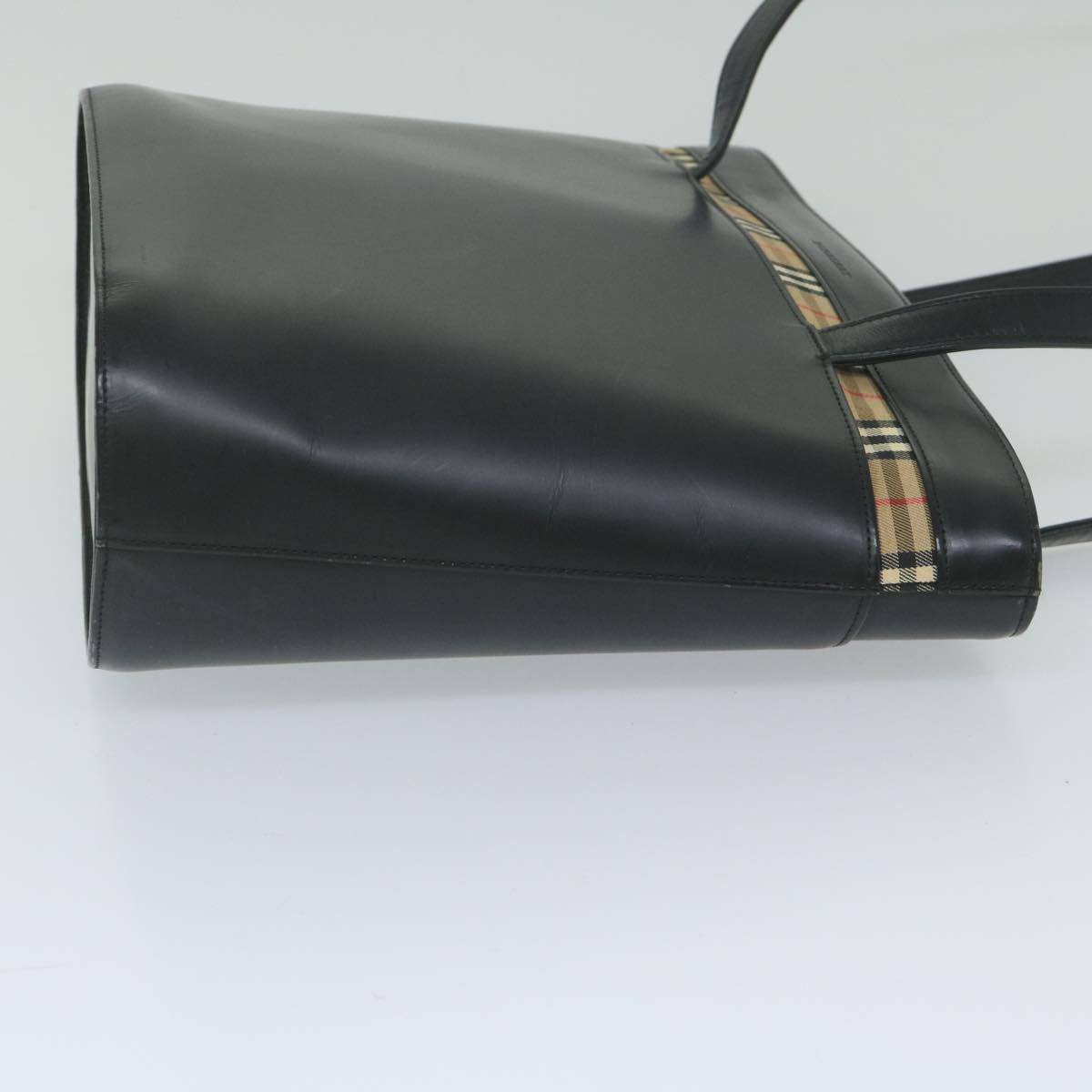 BURBERRY Shoulder Bag Leather Black Auth yk9560