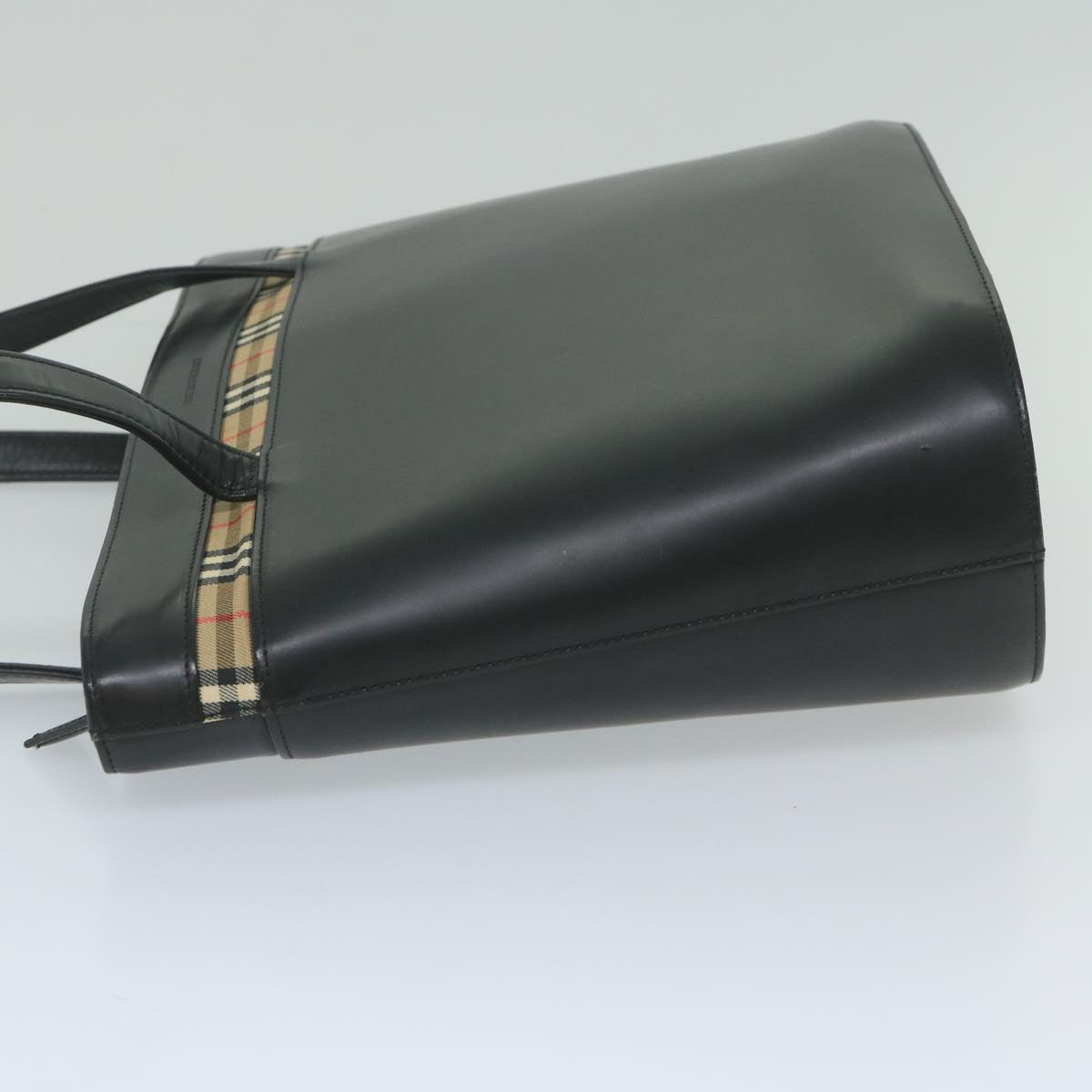 BURBERRY Shoulder Bag Leather Black Auth yk9560