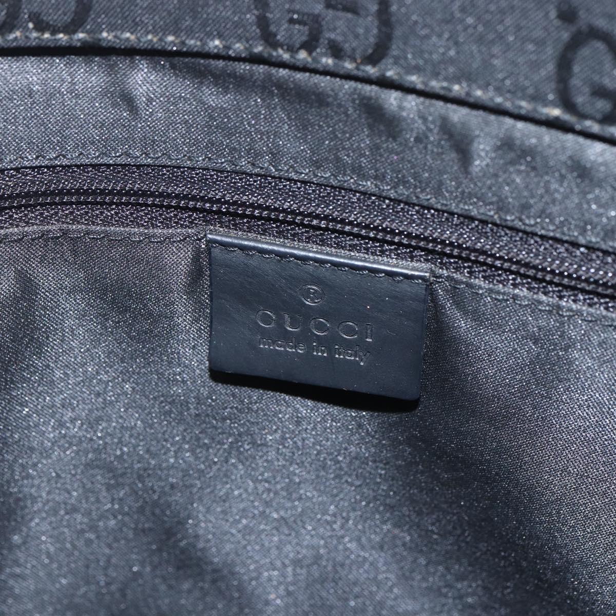 GUCCI GG Canvas Bamboo Hand Bag Black 002 1016 Auth yk9603