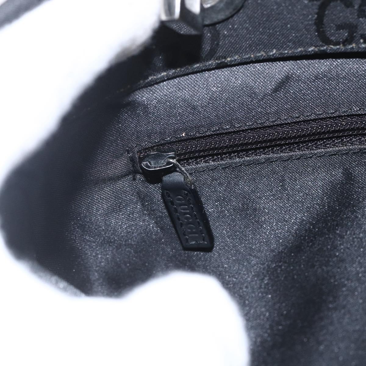 GUCCI GG Canvas Bamboo Hand Bag Black 002 1016 Auth yk9603