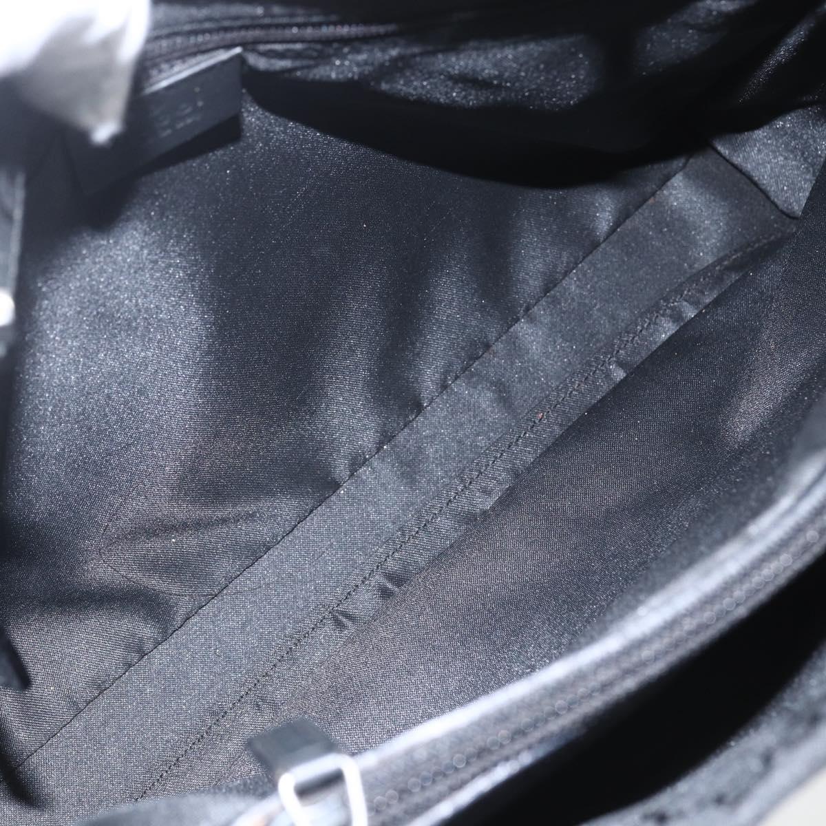 GUCCI GG Canvas Bamboo Hand Bag Black 002 1016 Auth yk9603