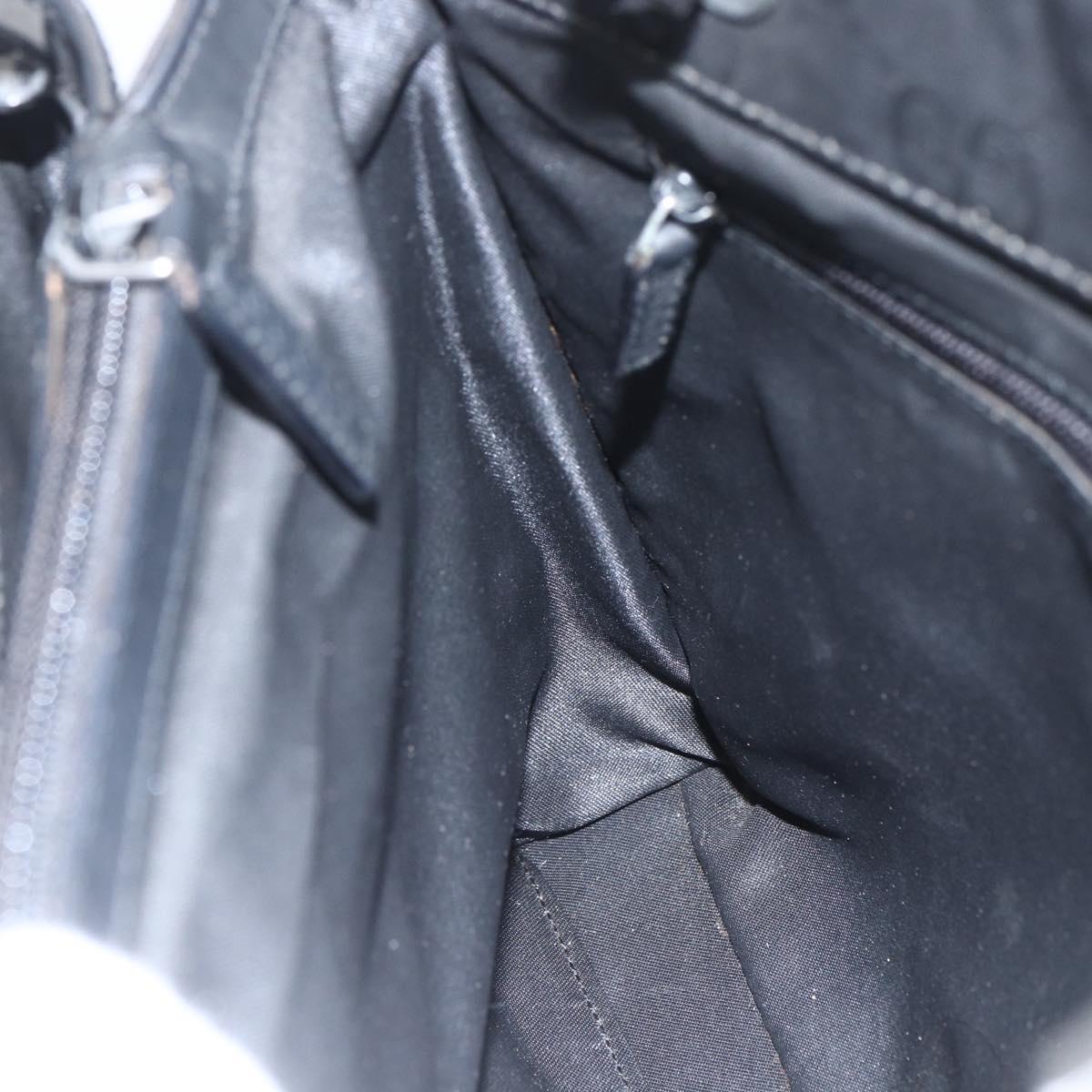 GUCCI GG Canvas Bamboo Hand Bag Black 002 1016 Auth yk9603