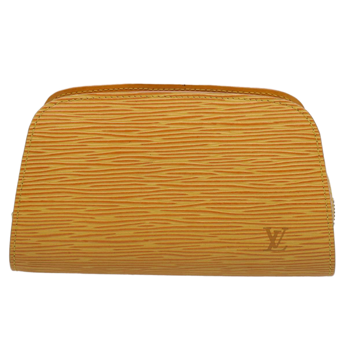 LOUIS VUITTON Epi Dauphine PM Pouch Yellow M48449 LV Auth yk9663