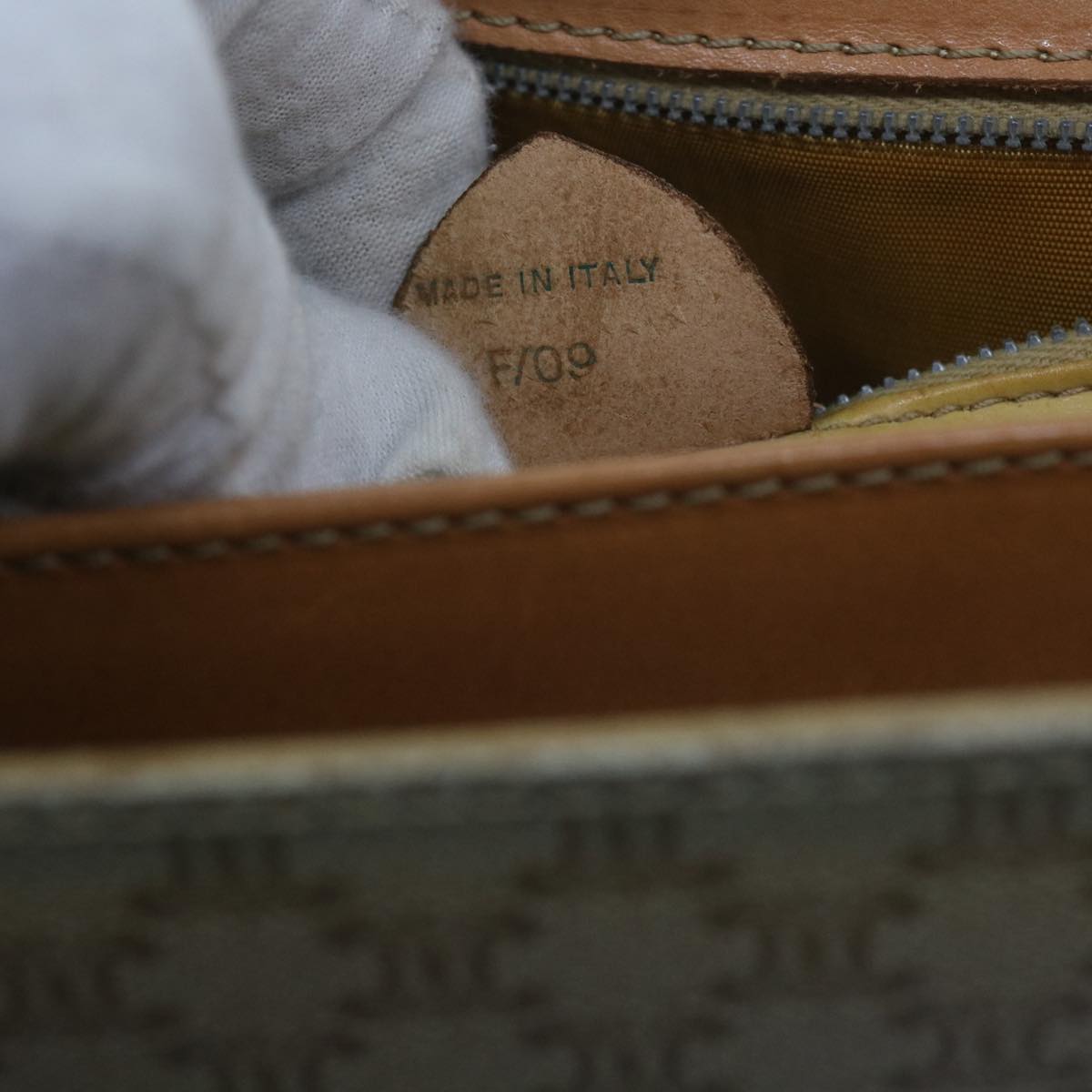 CELINE Macadam Canvas Shoulder Bag PVC Beige Brown Auth yk9762