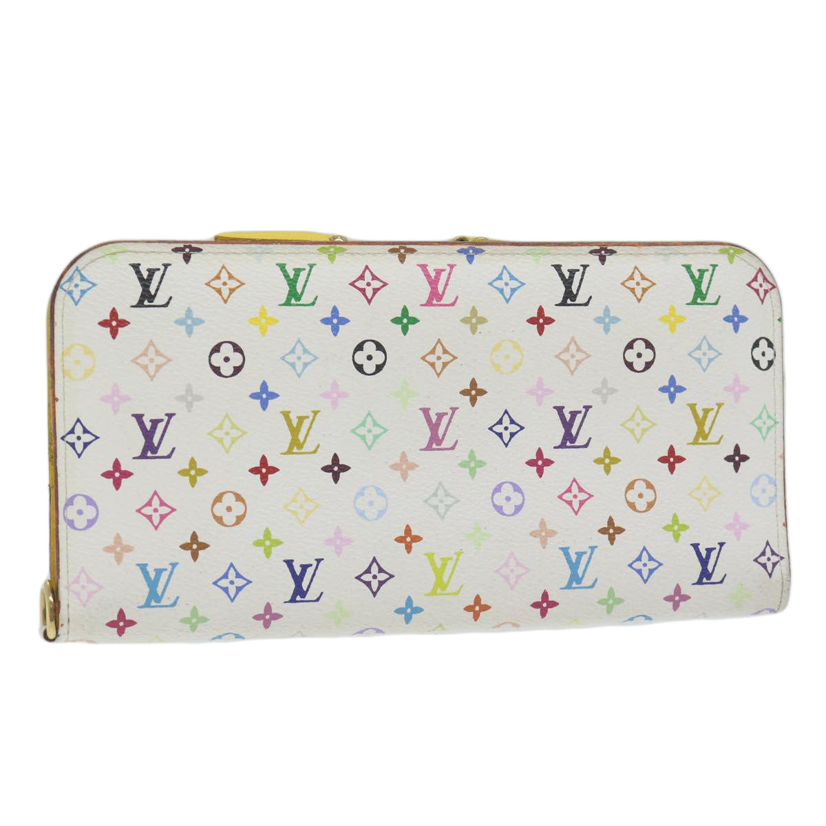 LOUIS VUITTON Multicolor Portefeuille Insolite Wallet White M93750 Auth yk9866