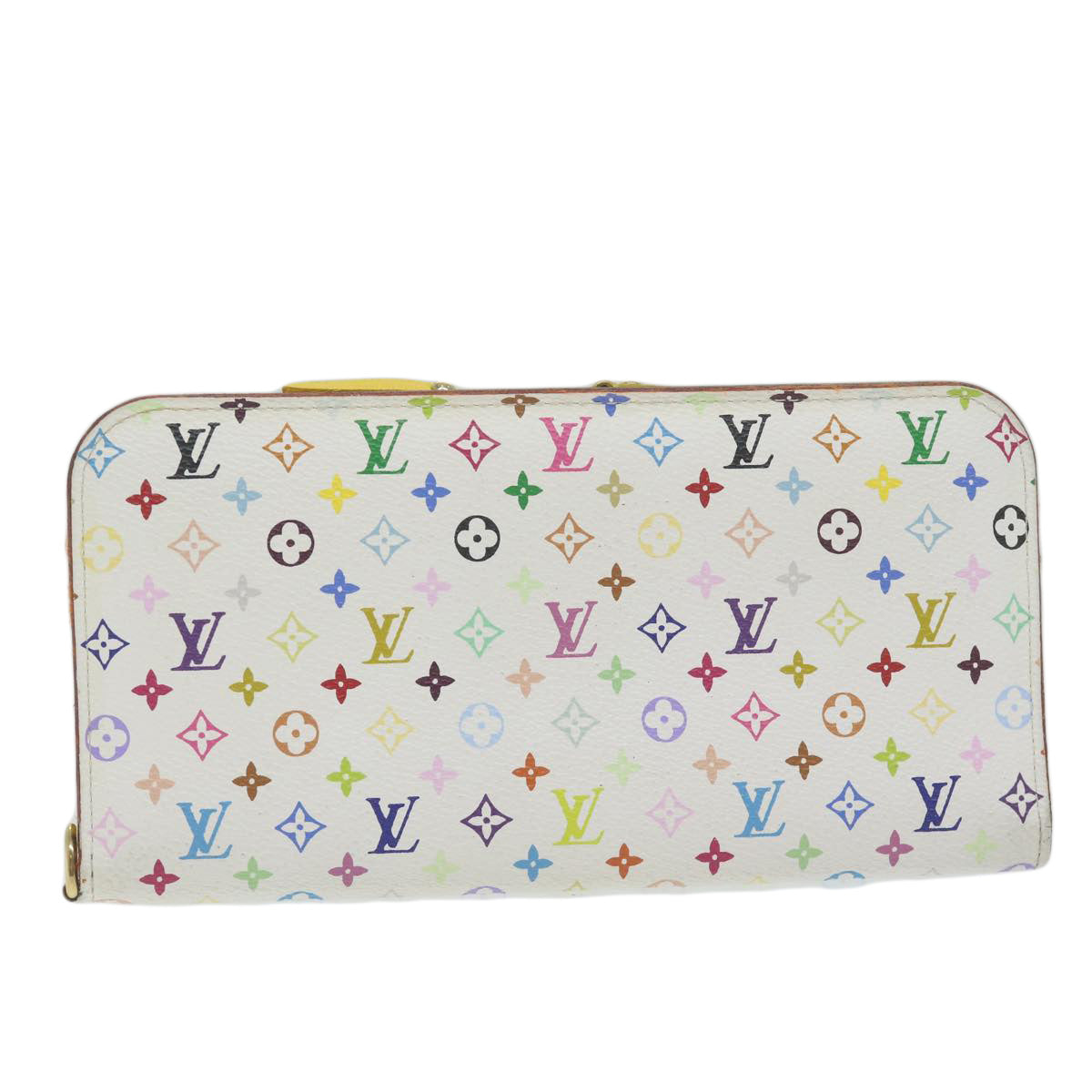 LOUIS VUITTON Multicolor Portefeuille Insolite Wallet White M93750 Auth yk9866