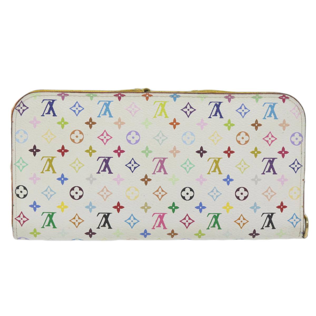 LOUIS VUITTON Multicolor Portefeuille Insolite Wallet White M93750 Auth yk9866