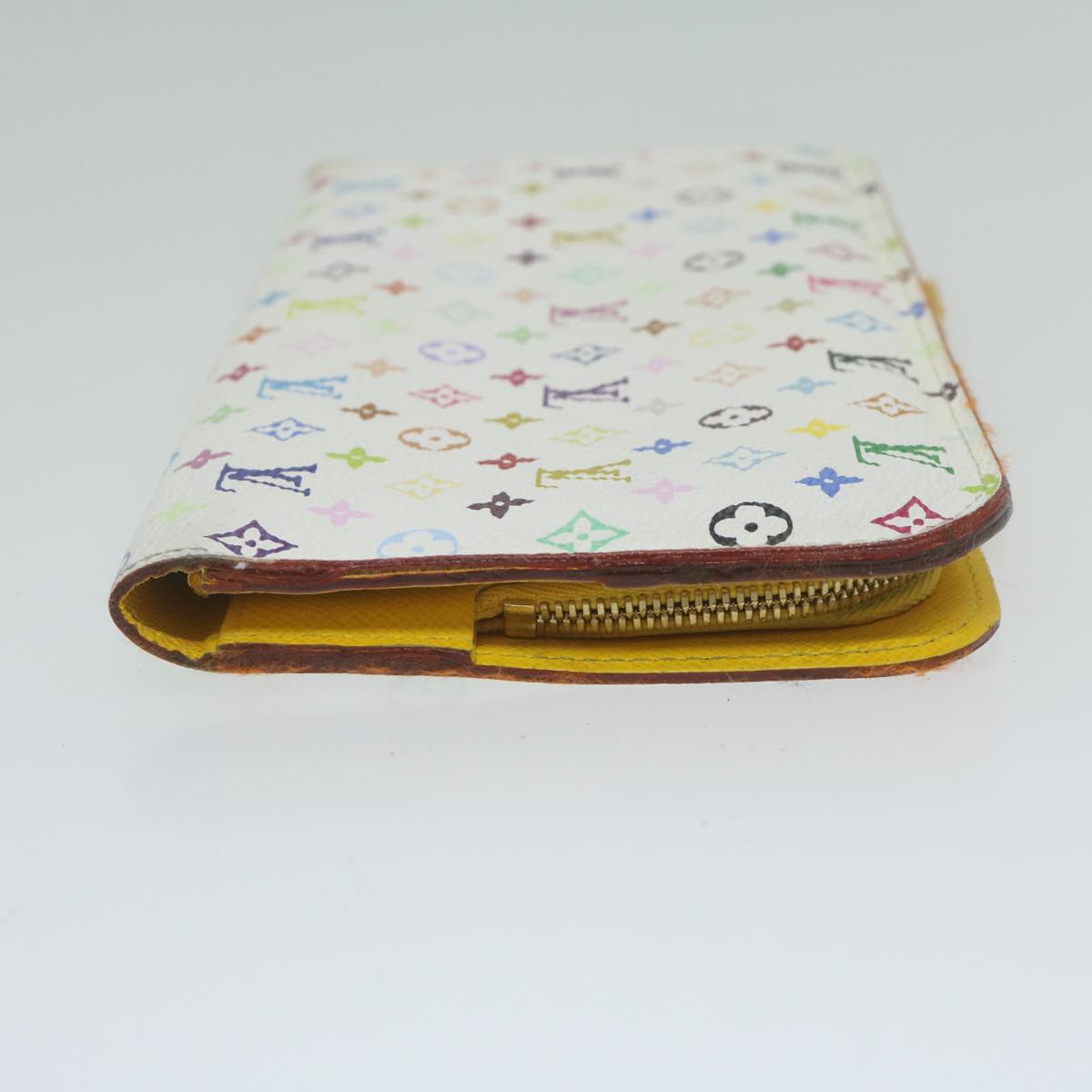 LOUIS VUITTON Multicolor Portefeuille Insolite Wallet White M93750 Auth yk9866