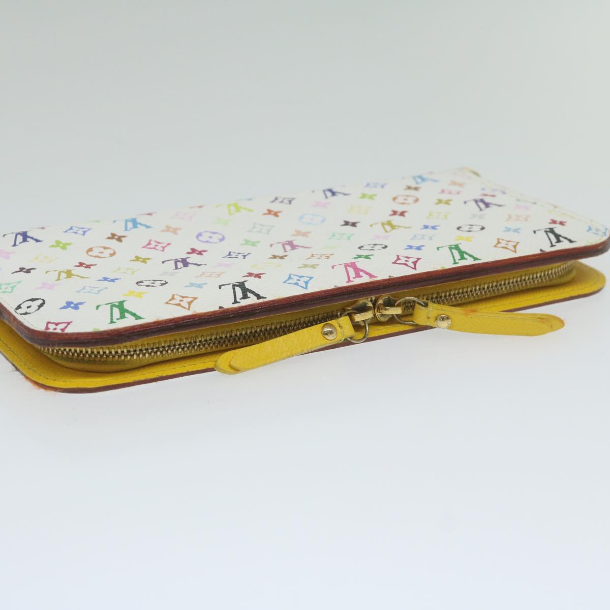 LOUIS VUITTON Multicolor Portefeuille Insolite Wallet White M93750 Auth yk9866