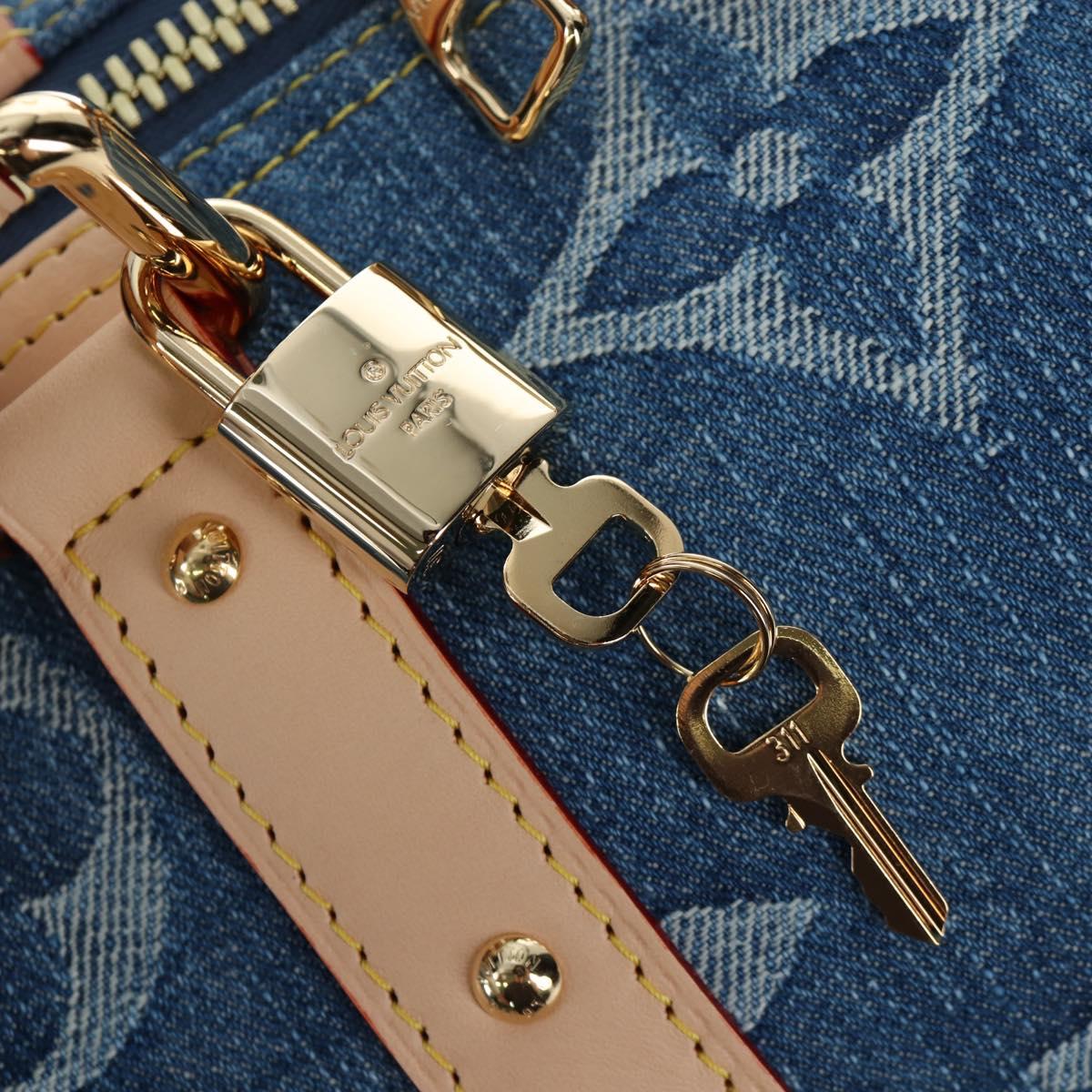 LOUIS VUITTON Monogram Denim Keepall Bandouliere 45 Bag M24315 LV Auth yk9898SM