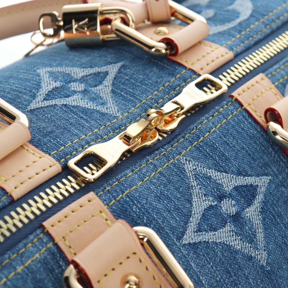 LOUIS VUITTON Monogram Denim Keepall Bandouliere 45 Bag M24315 LV Auth yk9898SM