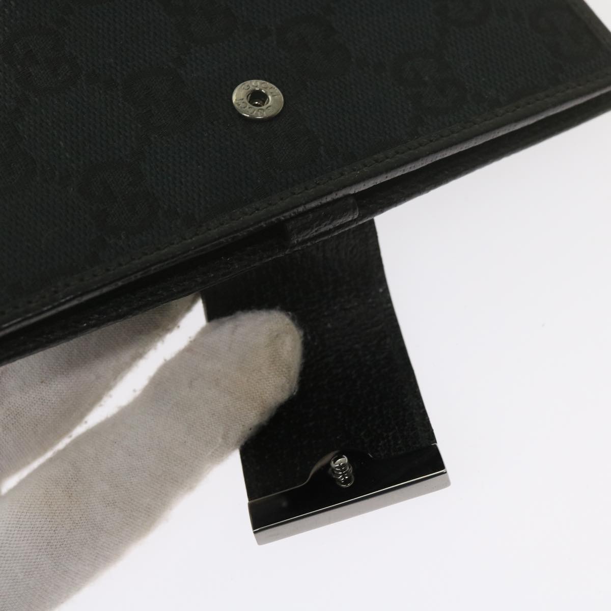 GUCCI GG Canvas Day Planner Cover Black 115240 Auth yk9944