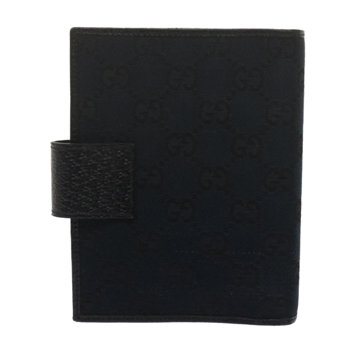 GUCCI GG Canvas Day Planner Cover Black 115240 Auth yk9944