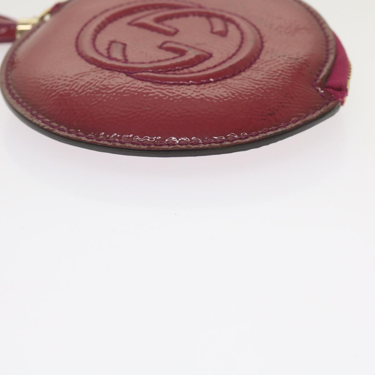 GUCCI Soho Coin Purse Patent leather Red 337946 Auth yk9952