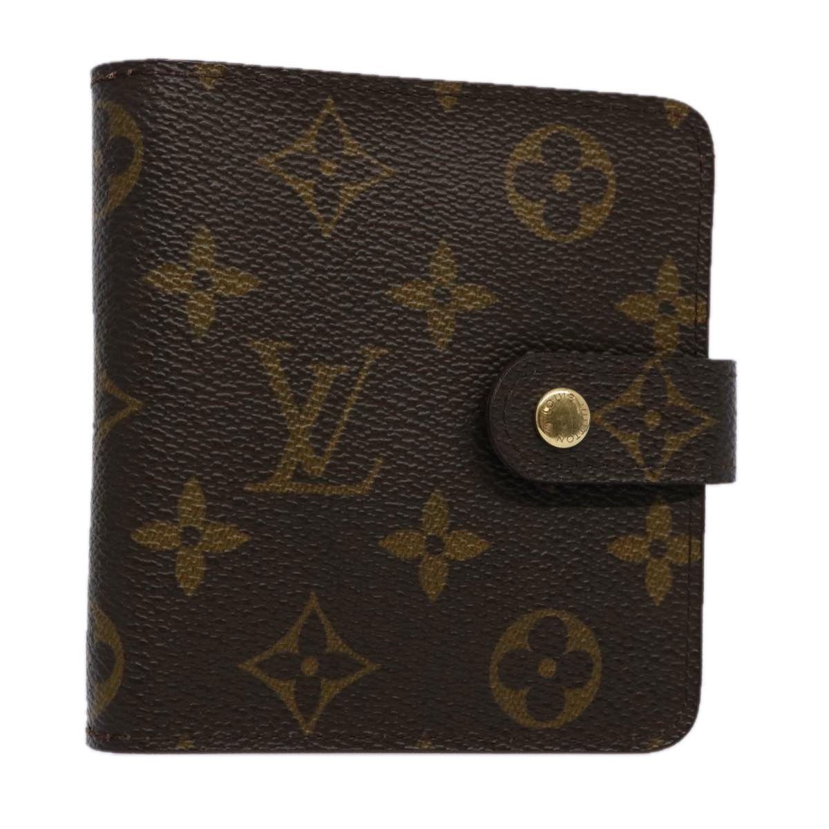 LOUIS VUITTON Monogram Compact Zip Wallet M61667 LV Auth yk9956