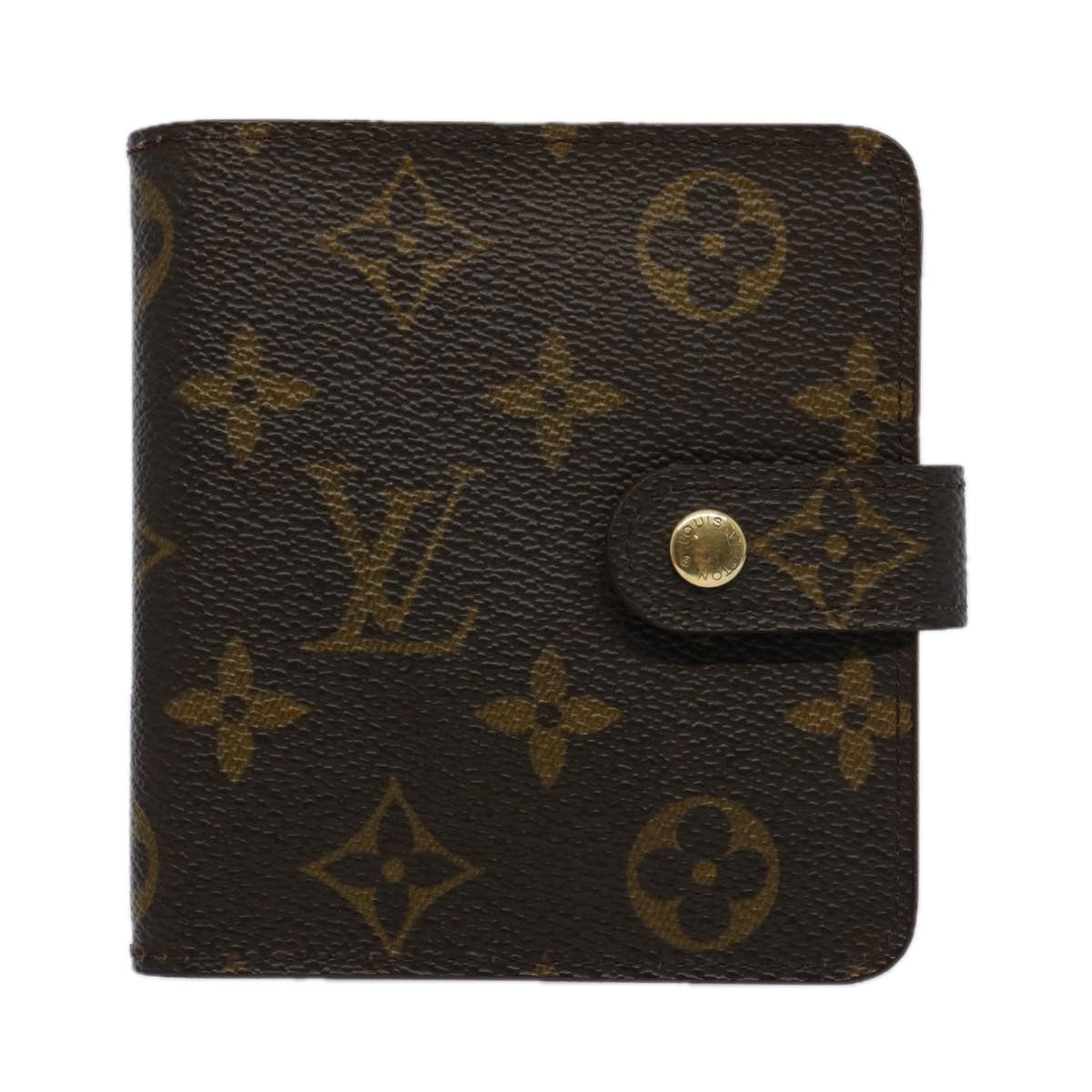 LOUIS VUITTON Monogram Compact Zip Wallet M61667 LV Auth yk9956