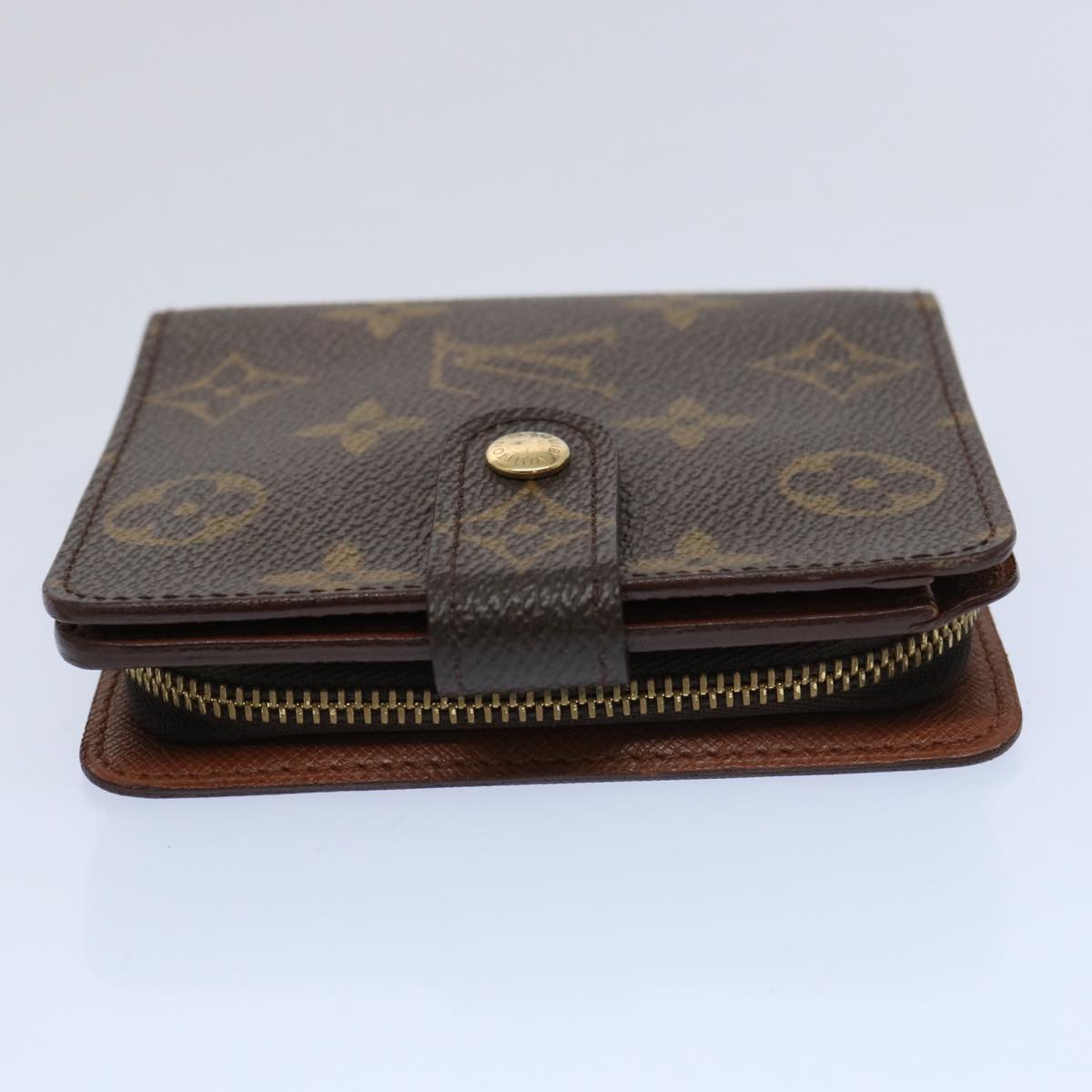 LOUIS VUITTON Monogram Compact Zip Wallet M61667 LV Auth yk9956