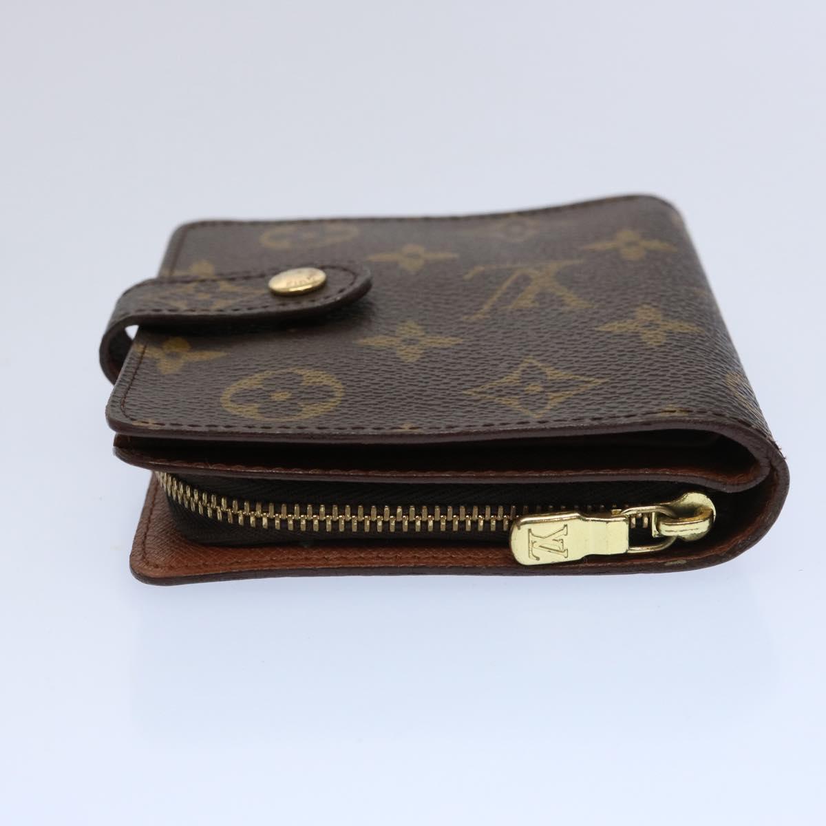 LOUIS VUITTON Monogram Compact Zip Wallet M61667 LV Auth yk9956