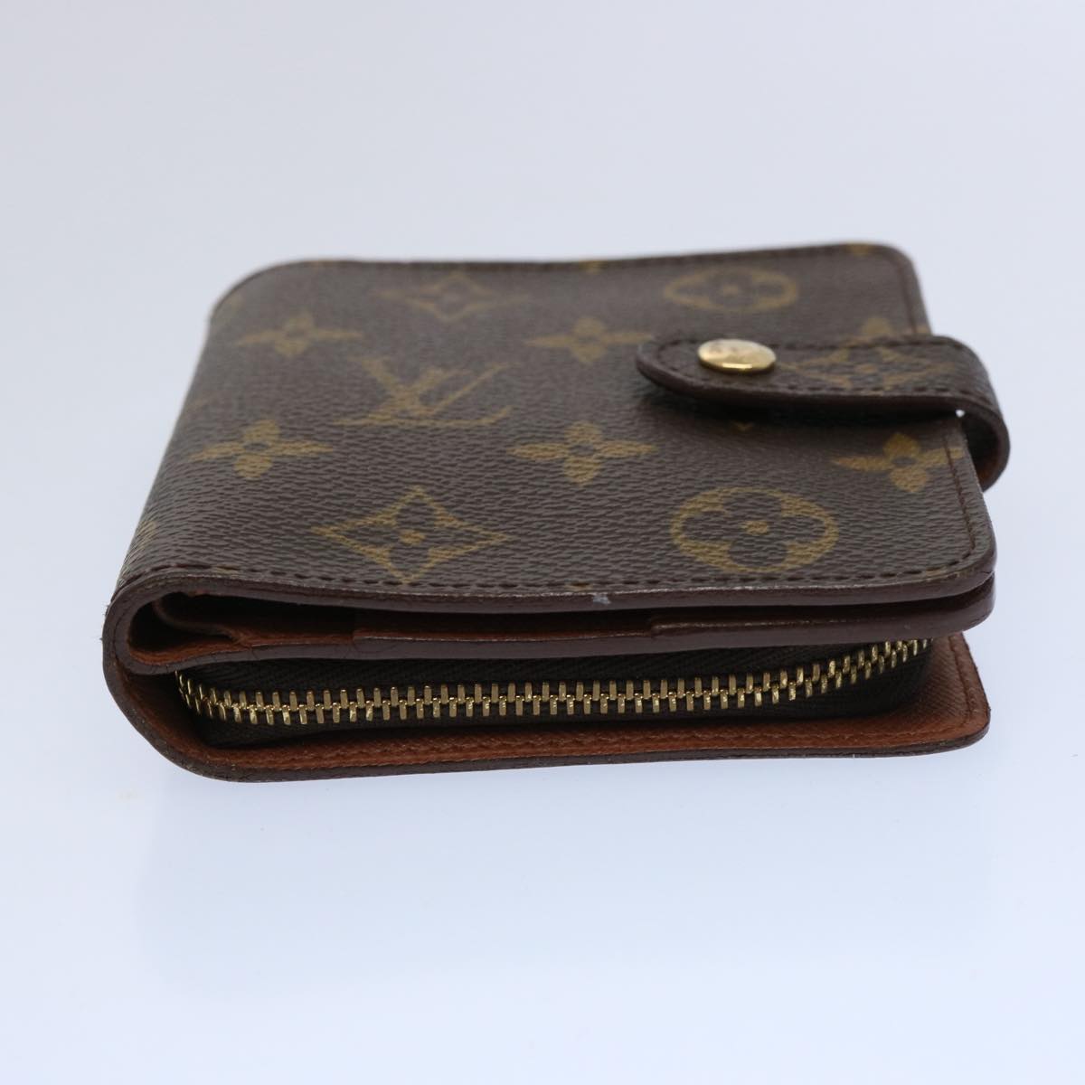 LOUIS VUITTON Monogram Compact Zip Wallet M61667 LV Auth yk9956