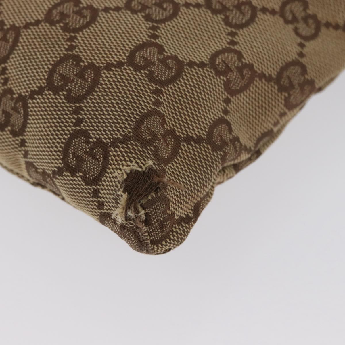 GUCCI GG Canvas Waist bag Beige Silver 28566 Auth YKZ003