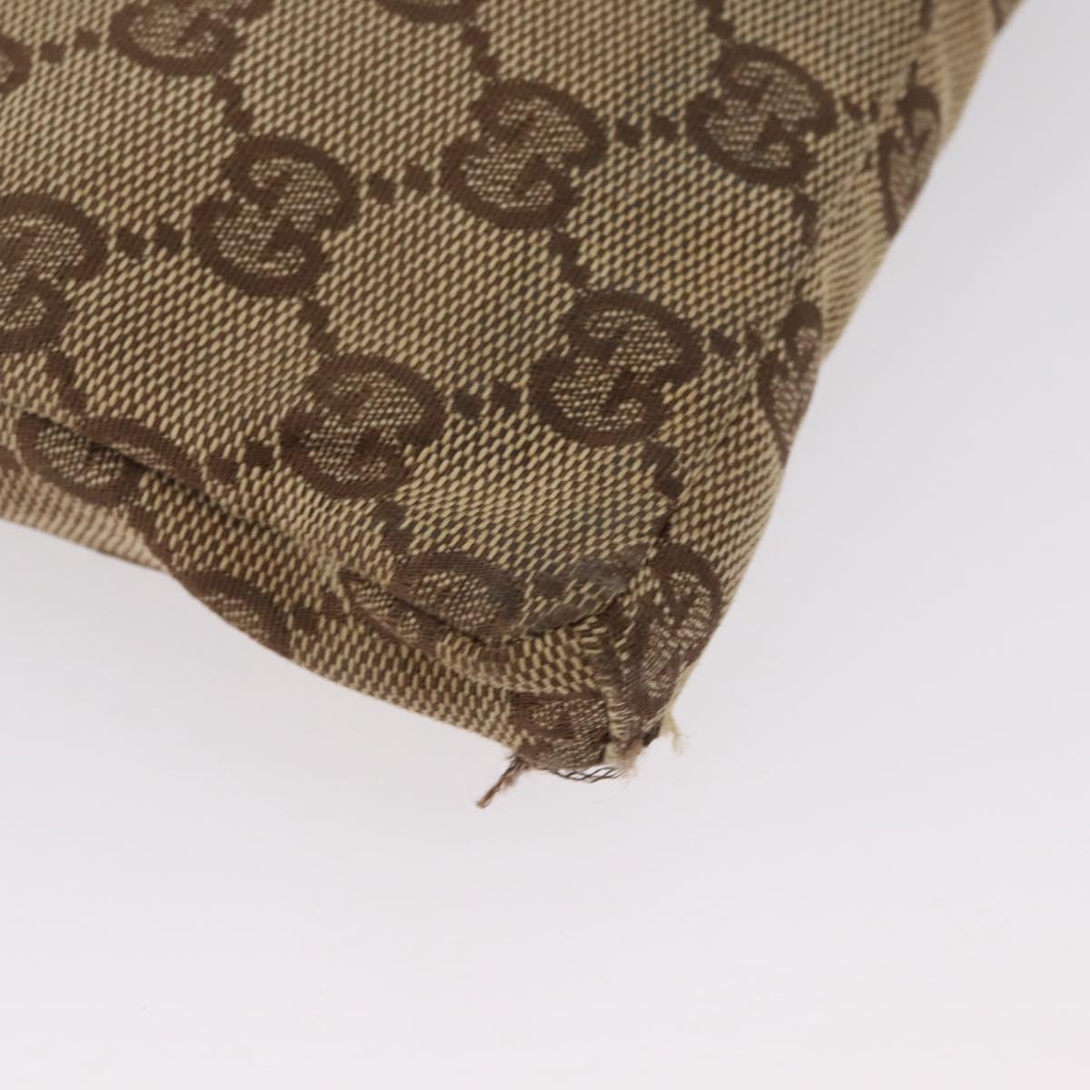GUCCI GG Canvas Waist bag Beige Silver 28566 Auth YKZ003