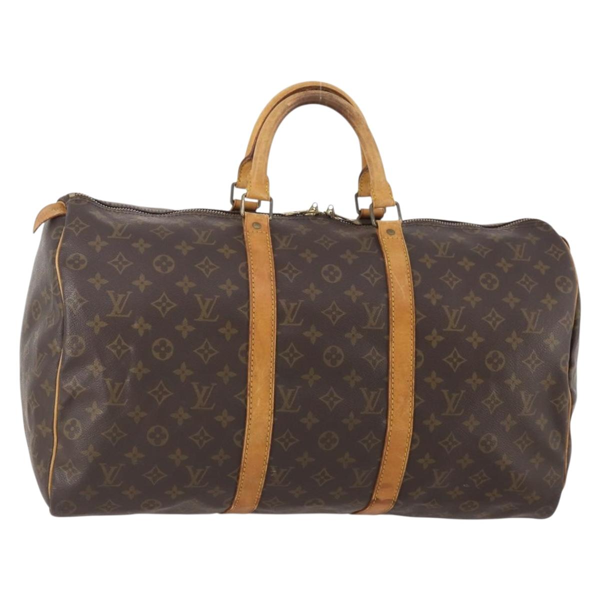 LOUIS VUITTON Monogram Keepall 50 Boston Bag M41426 LV Auth YKZ016